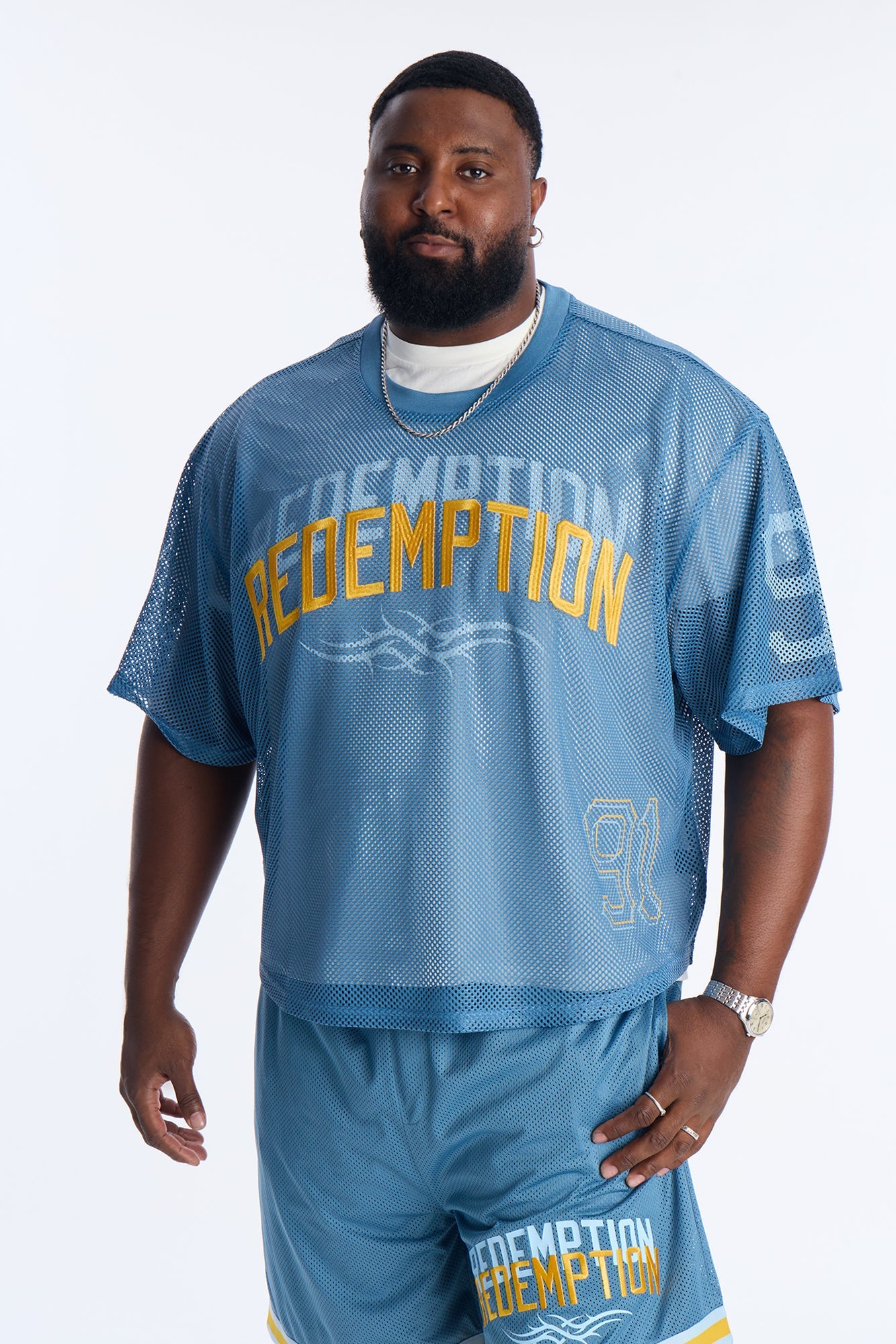 Redemption Legacy Mesh Crewneck - Blue