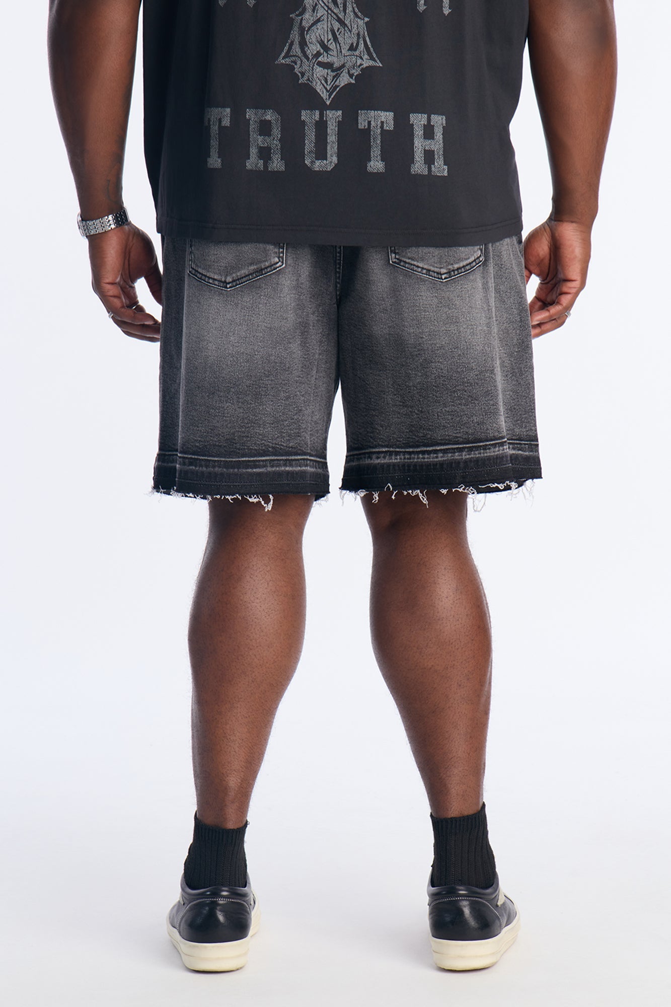 Run Around Relaxed Denim Shorts - Black Wash