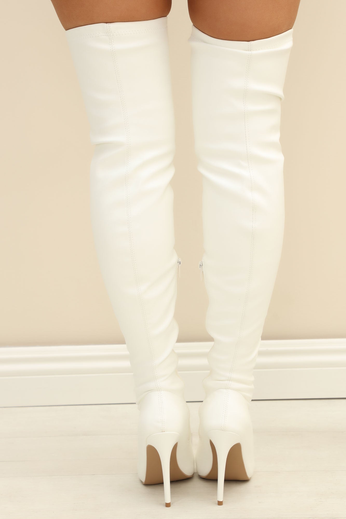 Impress You Over The Knee Boots - White
