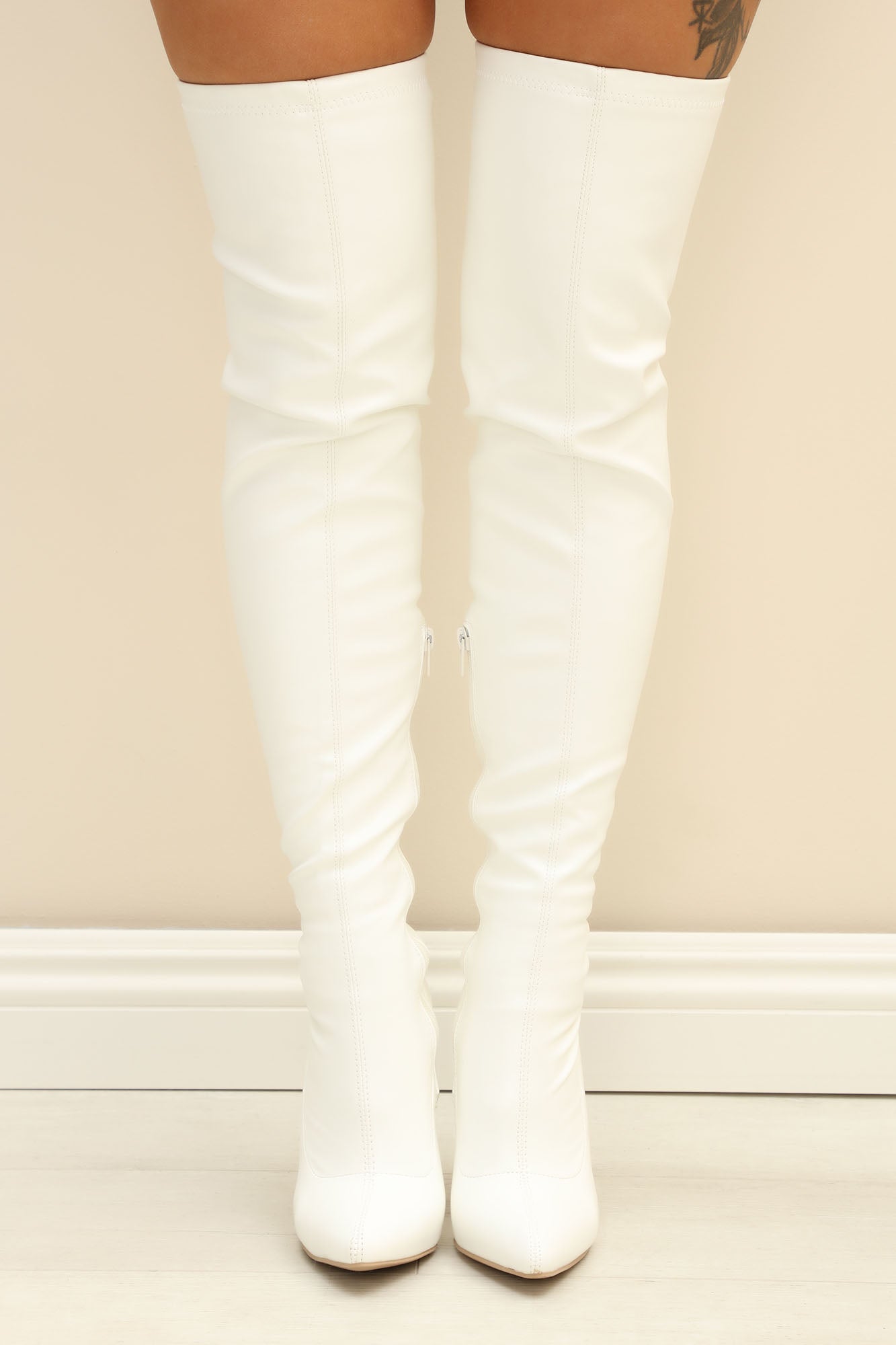 Impress You Over The Knee Boots - White