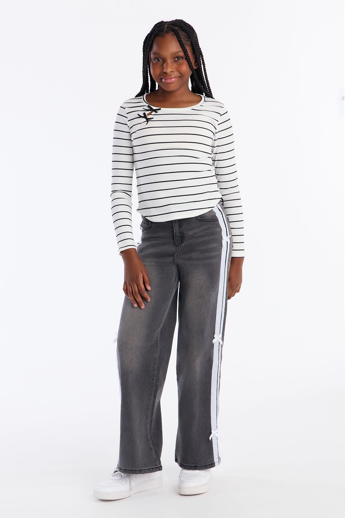 Mini From Your Point Of View Wide Leg Jeans - Grey