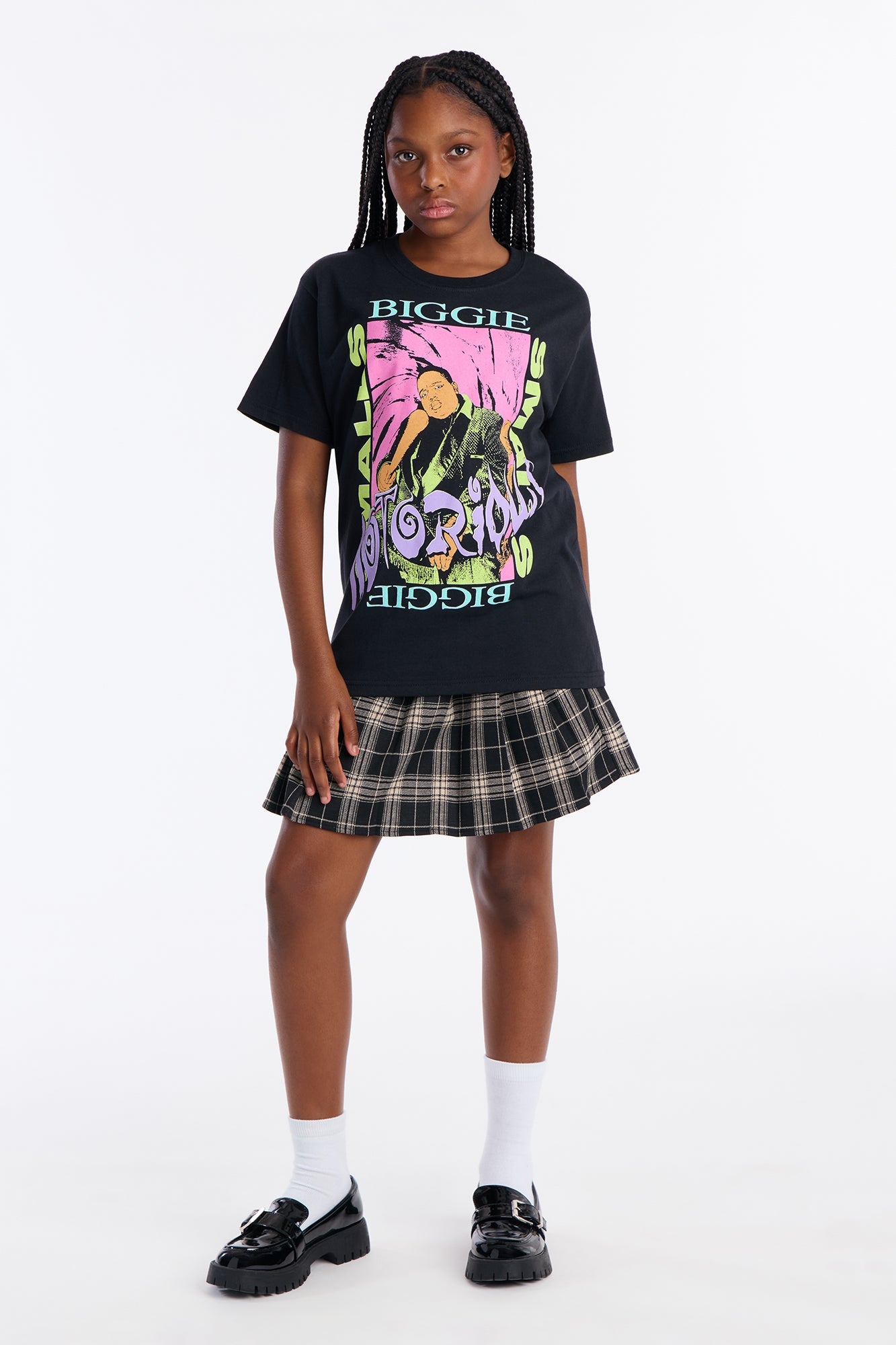 Mini Biggie Smalls World Tour Short Sleeve Front/Back Tee - Black