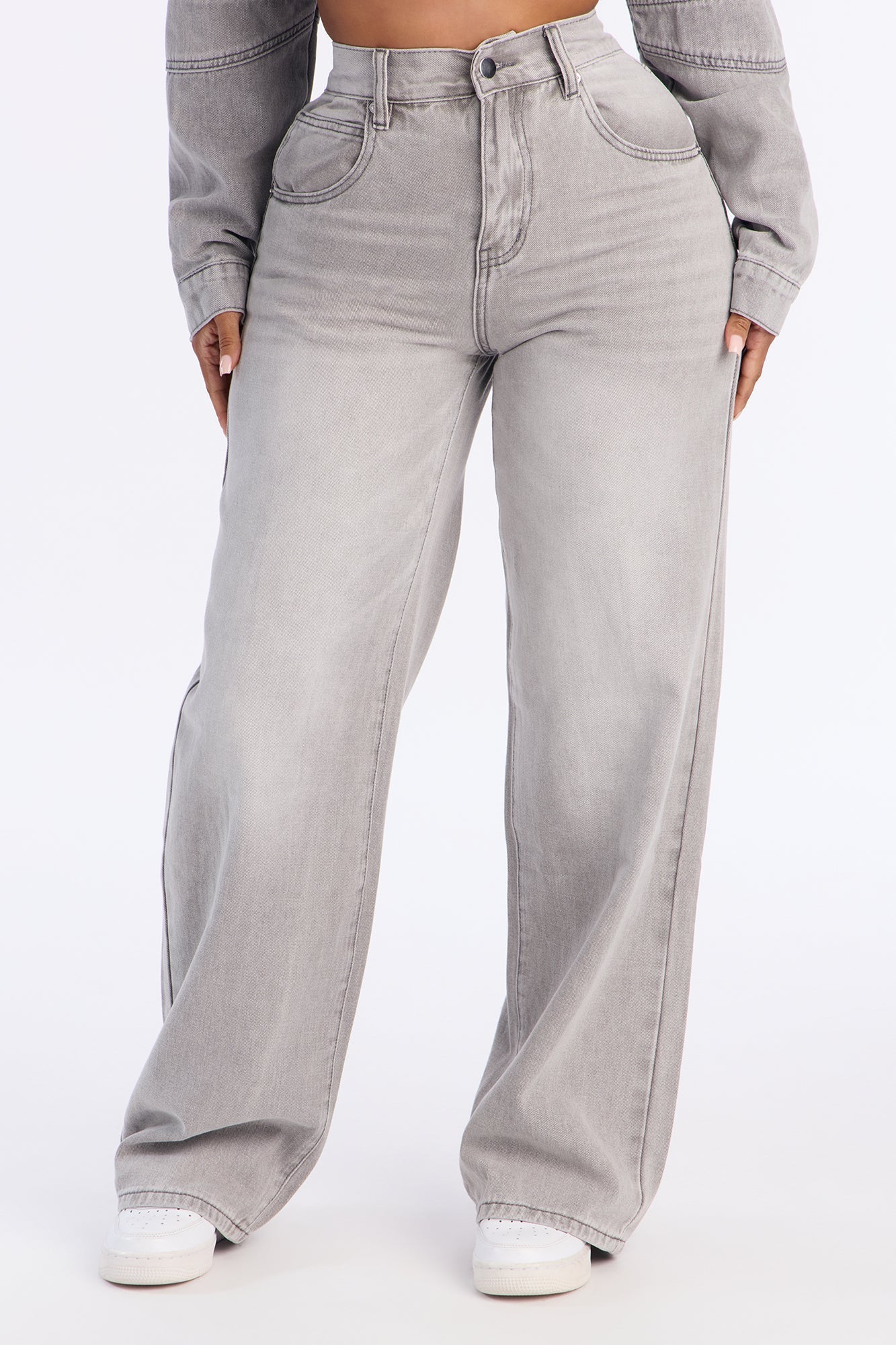 Lone Rider Straight Leg Jeans - Grey