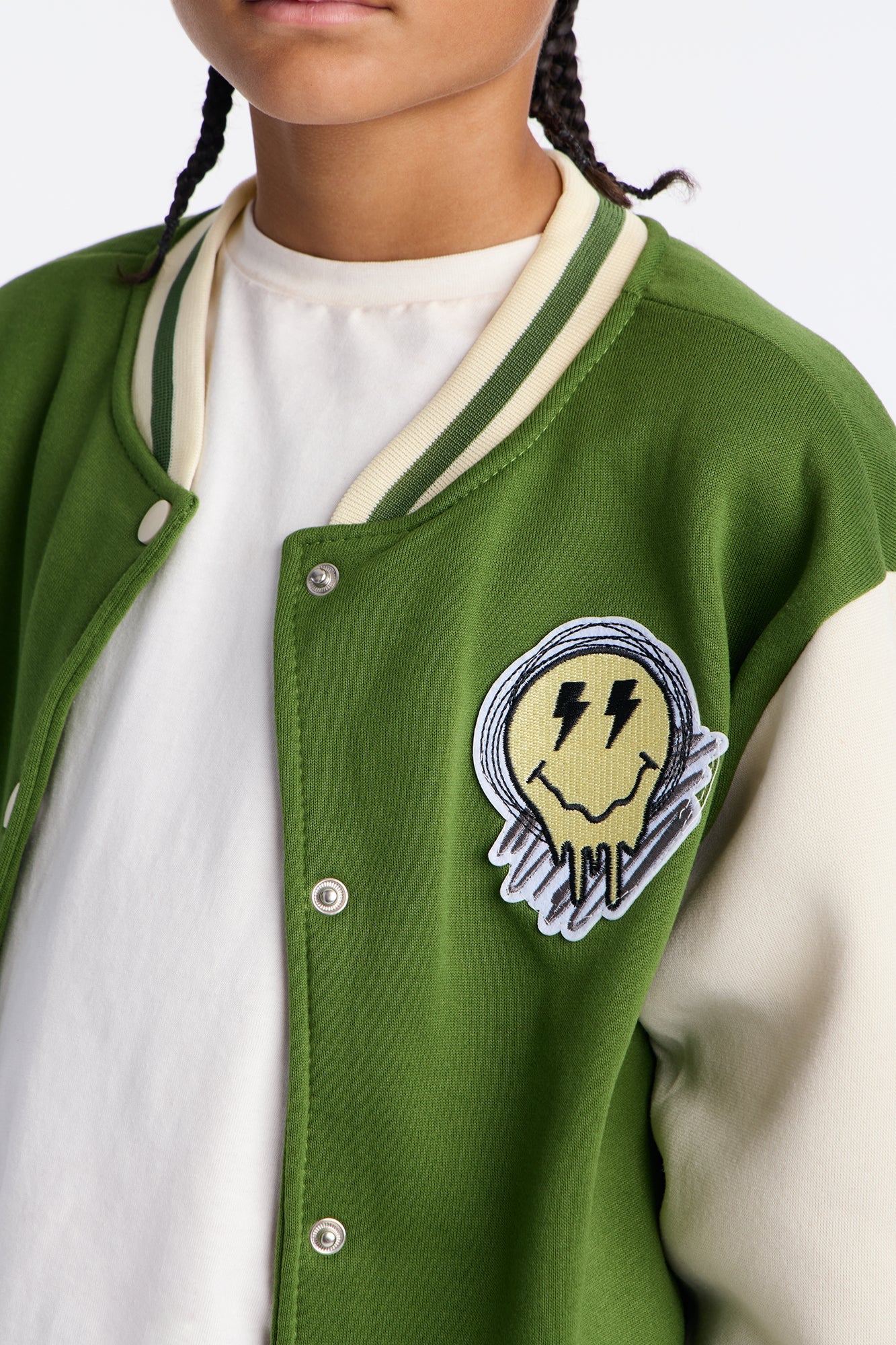 Mini Good Vibes And Smiles Jogger Pant Set - Green/combo