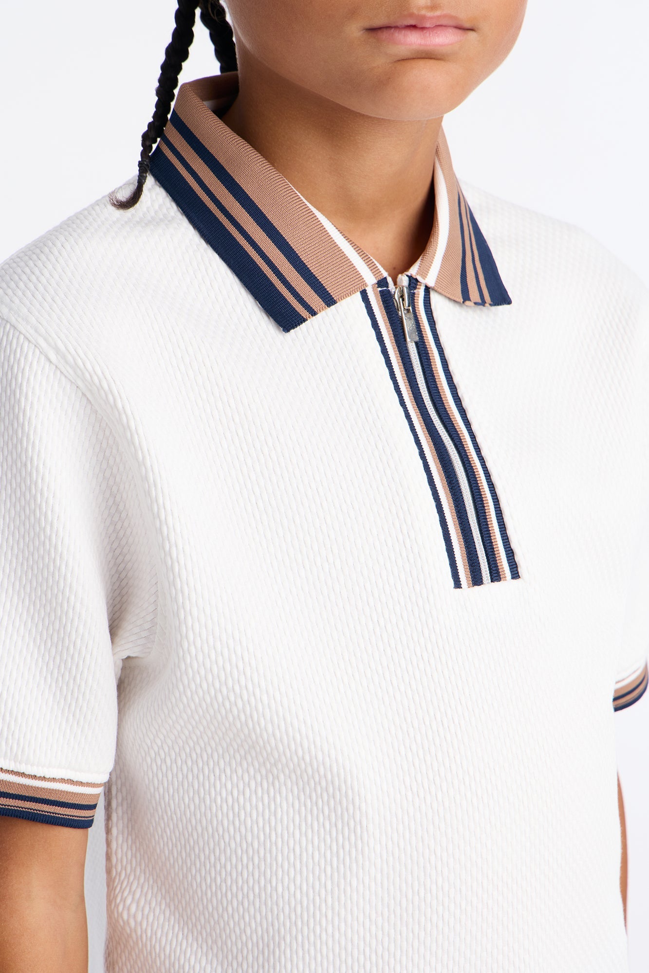 Mini Saying It Short Sleeve Polo - Off White