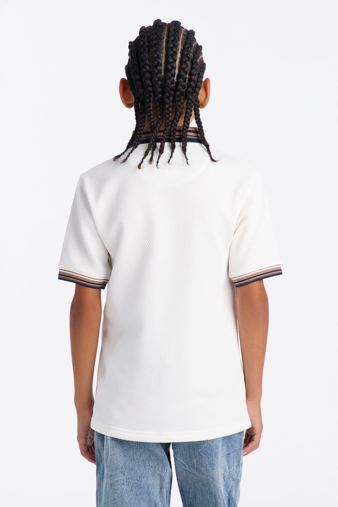Mini Saying It Short Sleeve Polo - Off White