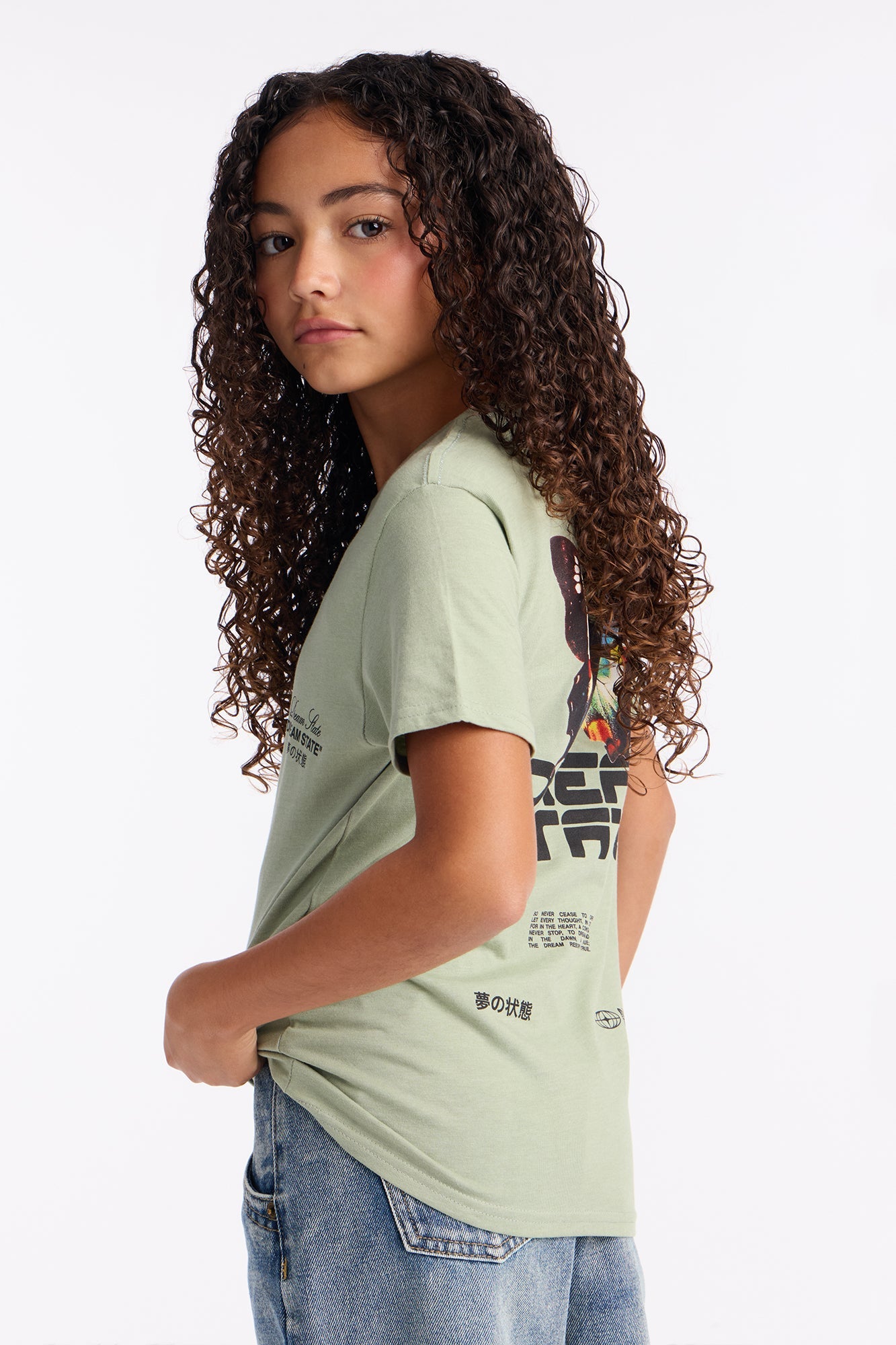 Mini Dream State Short Sleeve Tee - Sage