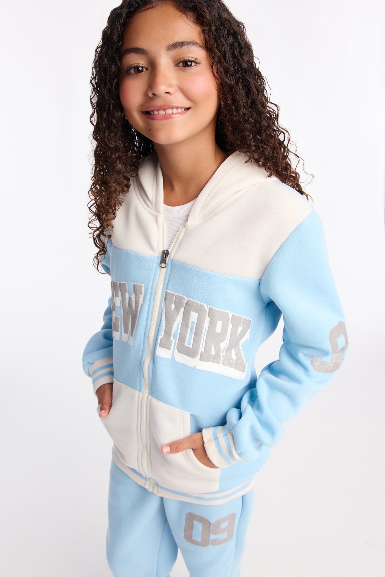 Mini New York 09 Jogger Pant Set - Blue/combo