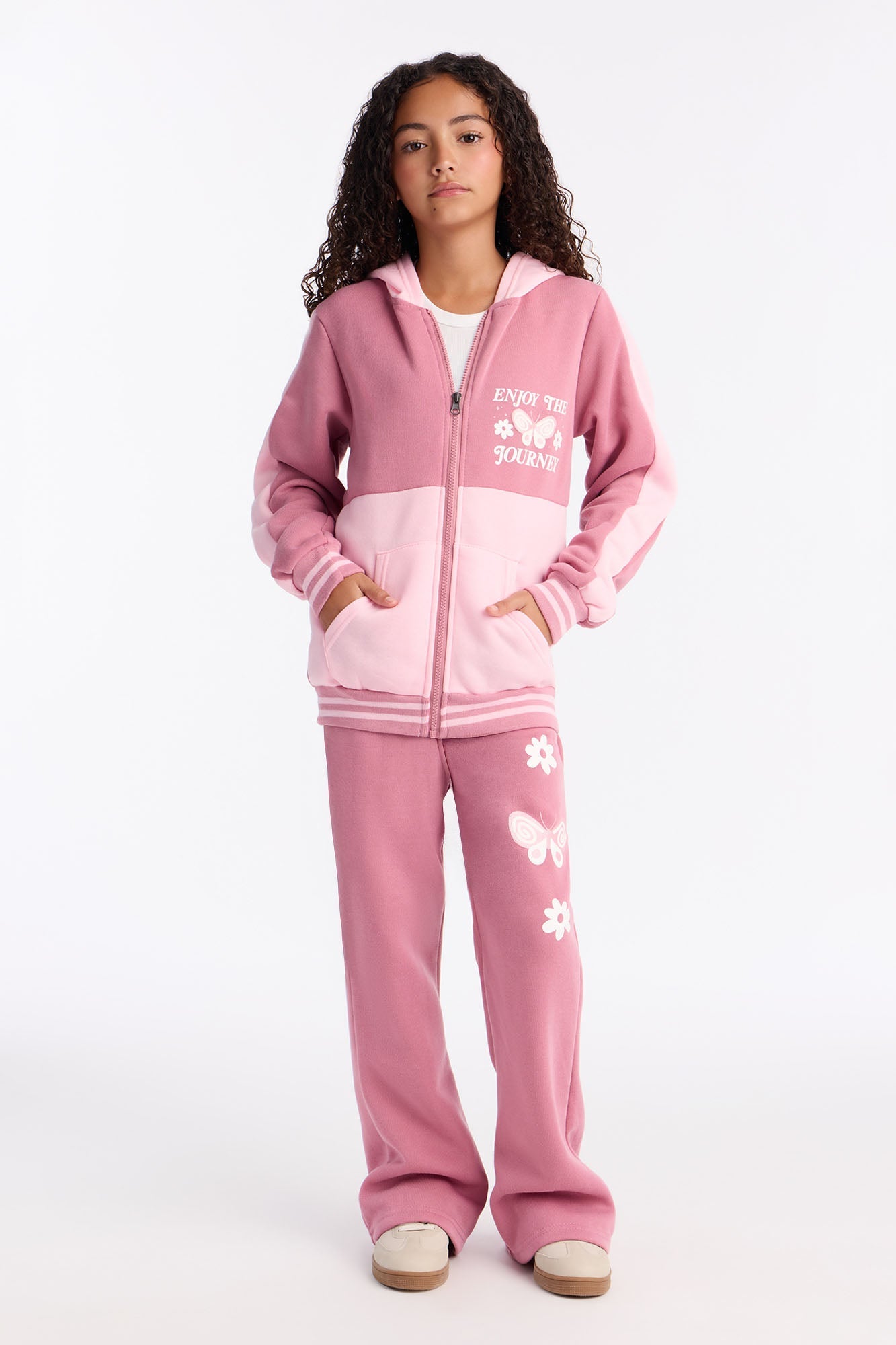 Mini Enjoy The Journey Pant Set - Mauve/combo