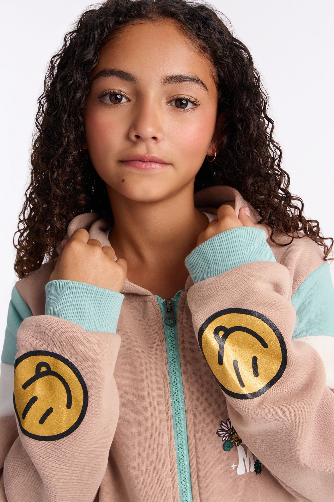 Mini Always In A Good Mood Jogger Pant Set - Khaki/combo