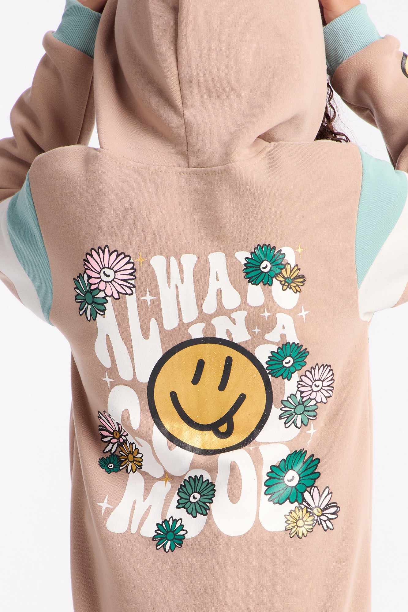 Mini Always In A Good Mood Jogger Pant Set - Khaki/combo