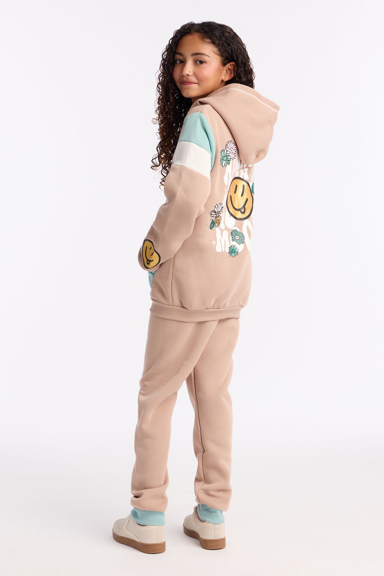 Mini Always In A Good Mood Jogger Pant Set - Khaki/combo