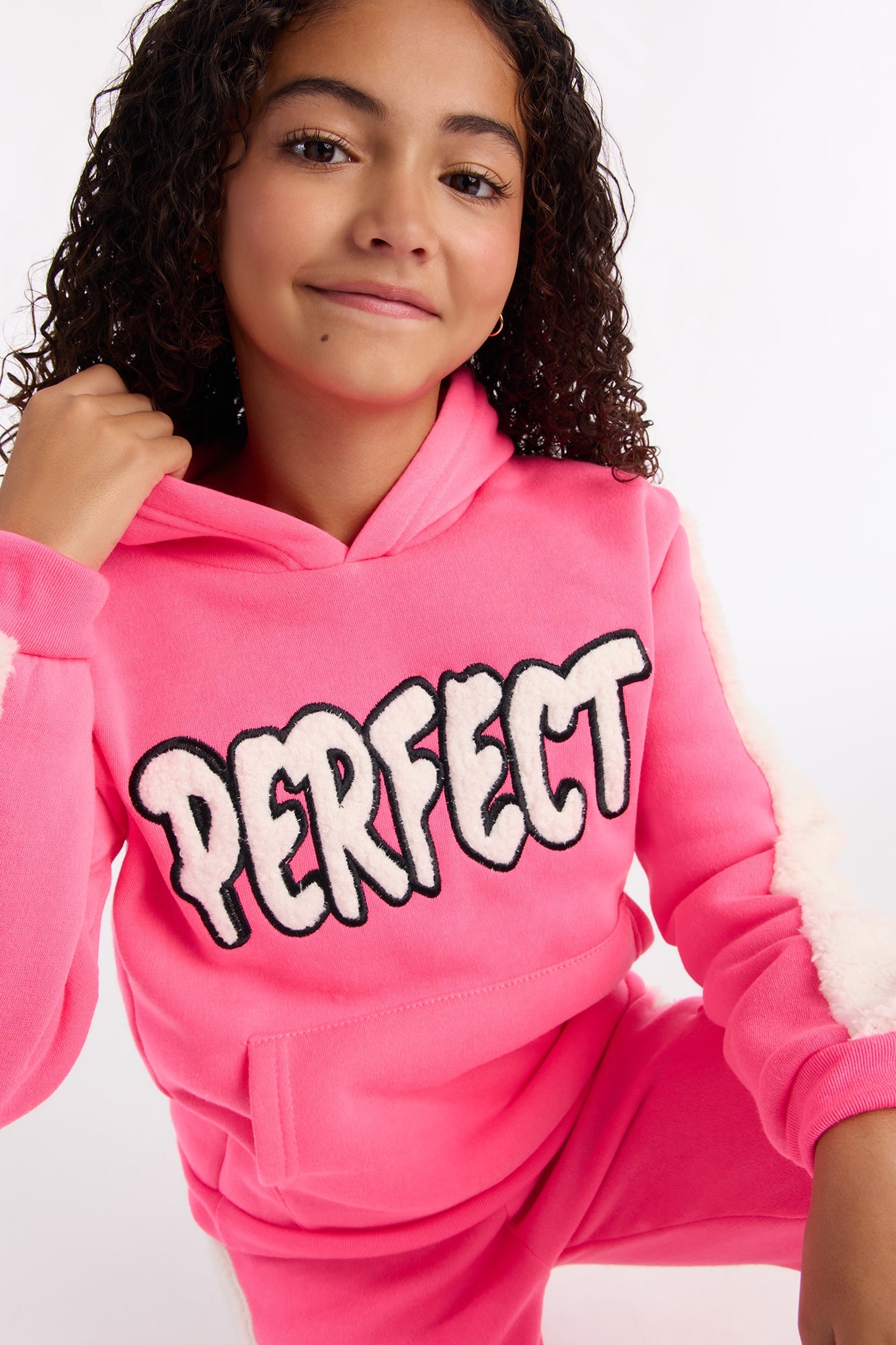 Mini Positively Perfect Cargo Jogger Pant Set - Pink