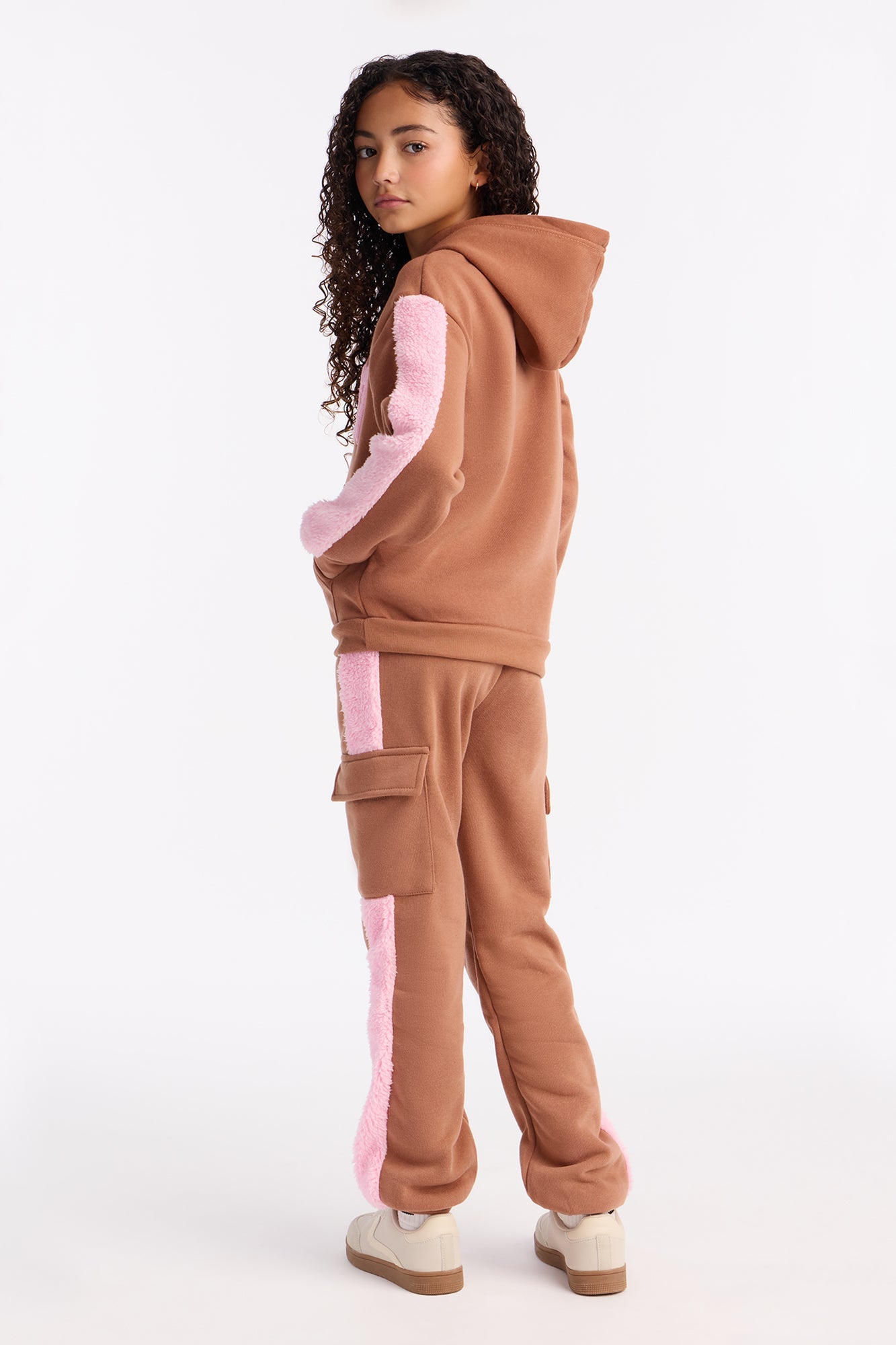 Mini Positively Perfect Cargo Jogger Pant Set - Khaki