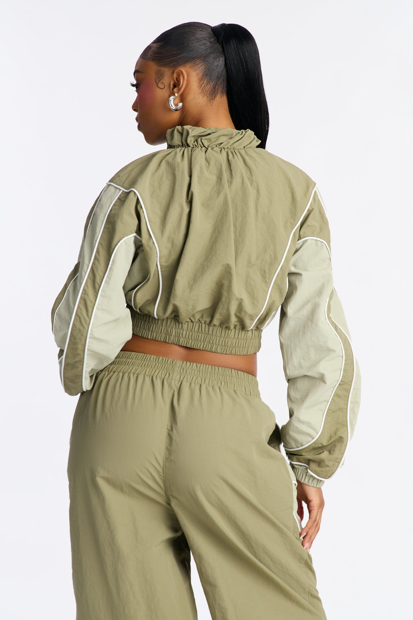 New Era Colorblock Windbreaker Jacket - Sage