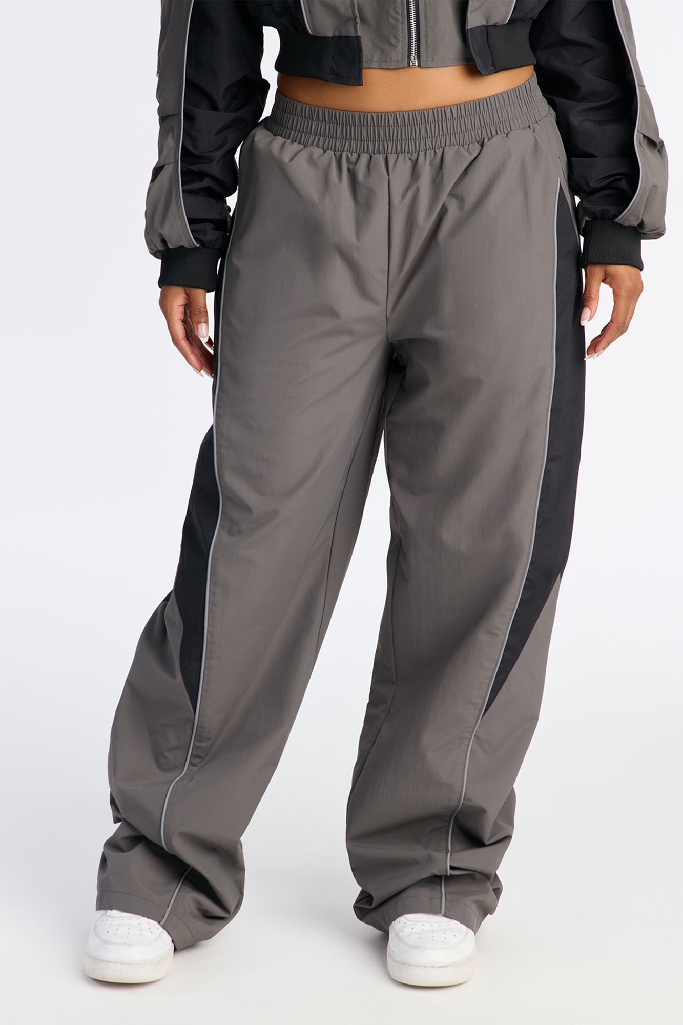 Set The Trend Windbreaker Pants 33 - Charcoal/combo