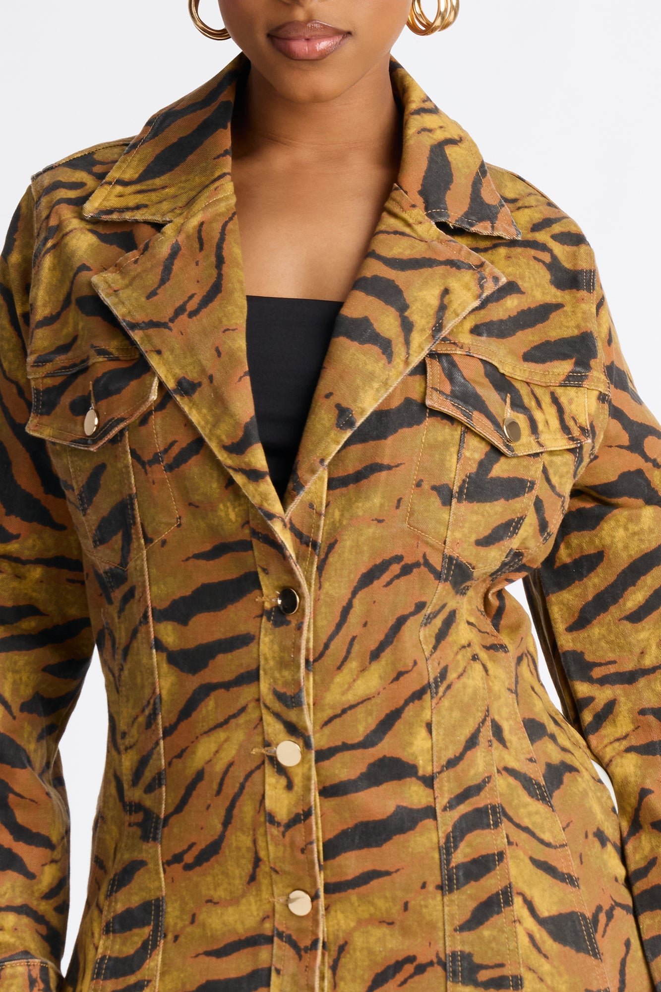 Five Star Safari Denim Trench Coat - Brown/combo
