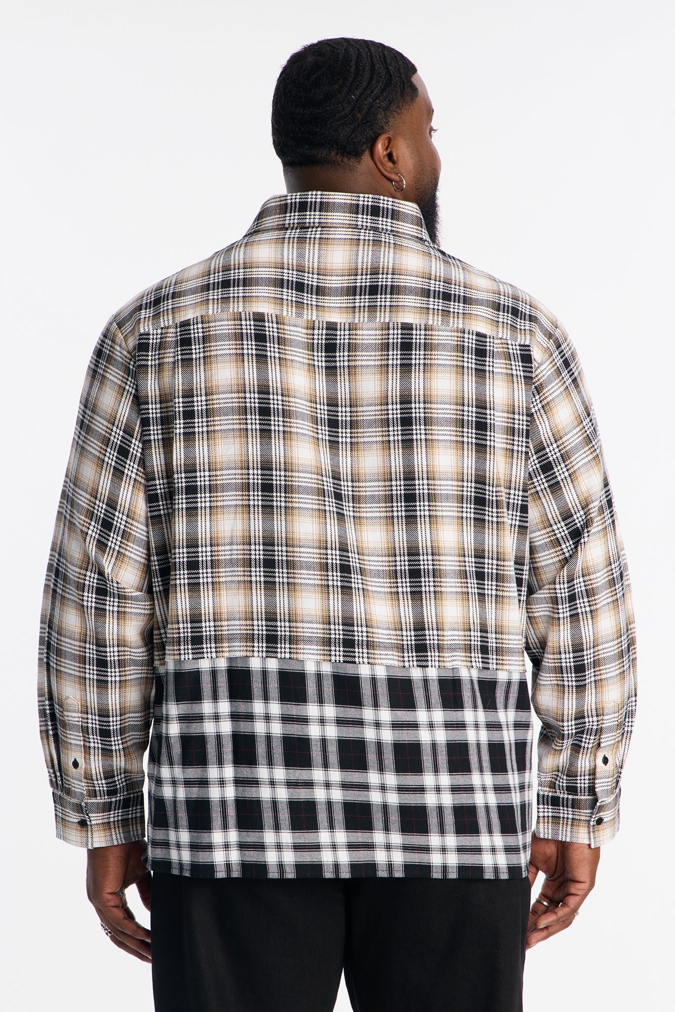 Culver Mixed Media Flannel - Black/combo