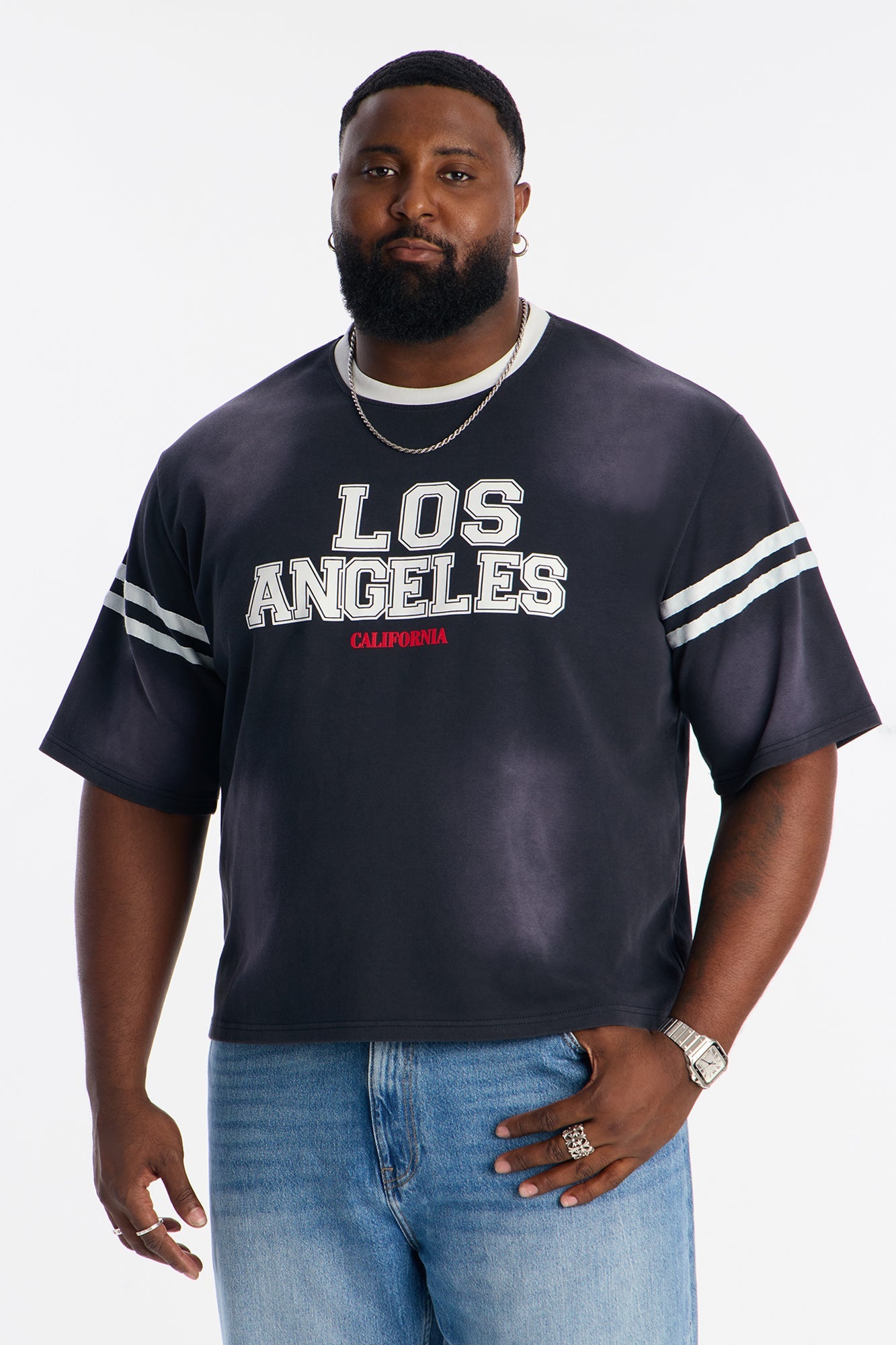 Retro Varsity HDK Tee - Black Wash