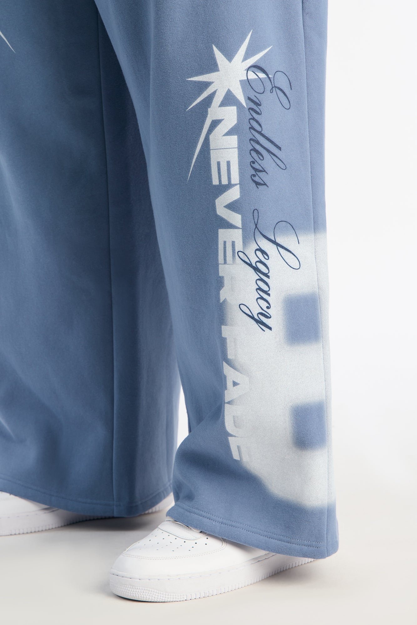 Never Fade Wide Leg Sweatpants - Navy