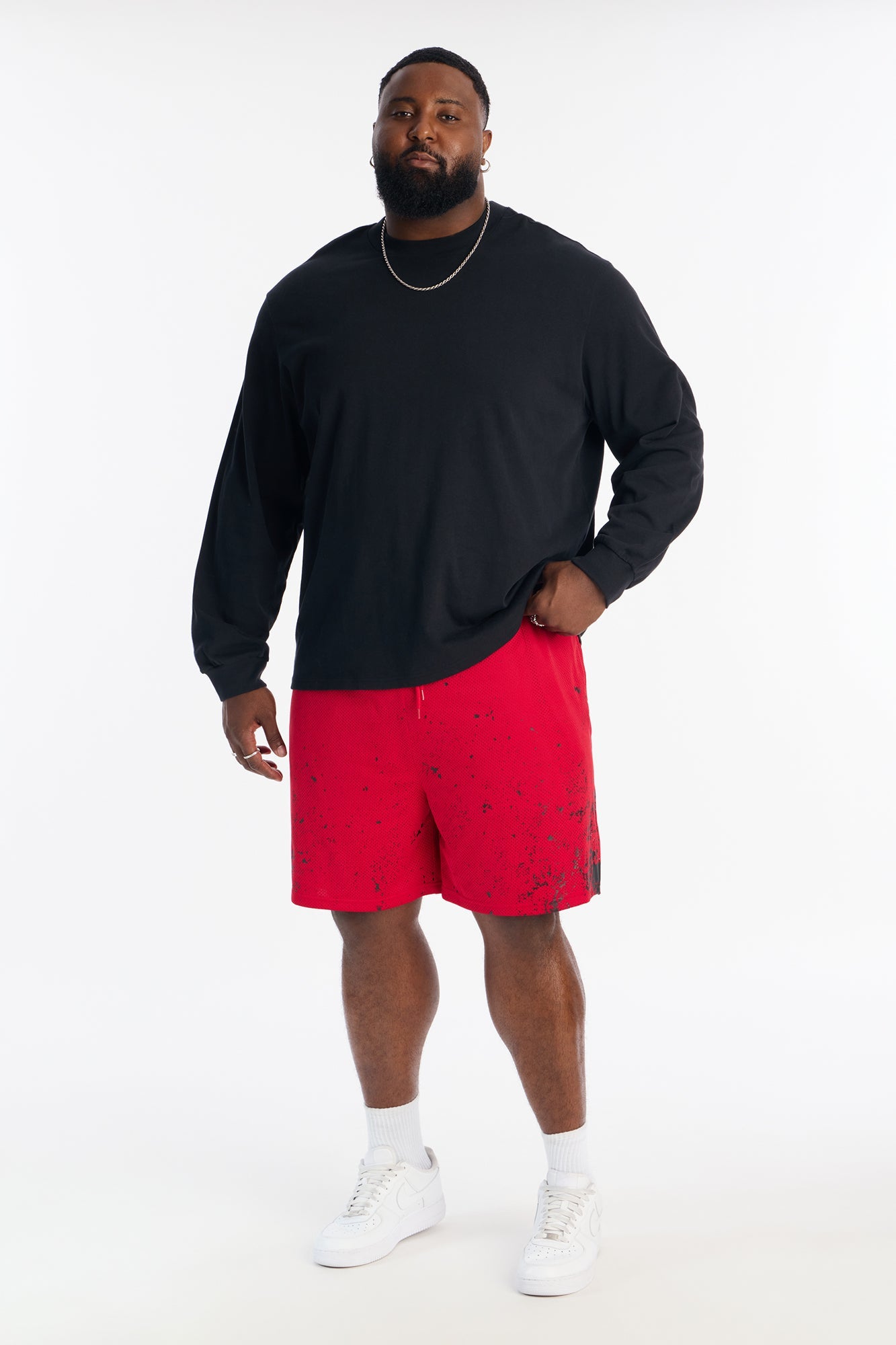 Cosmos Dust Mesh Short - Red/combo