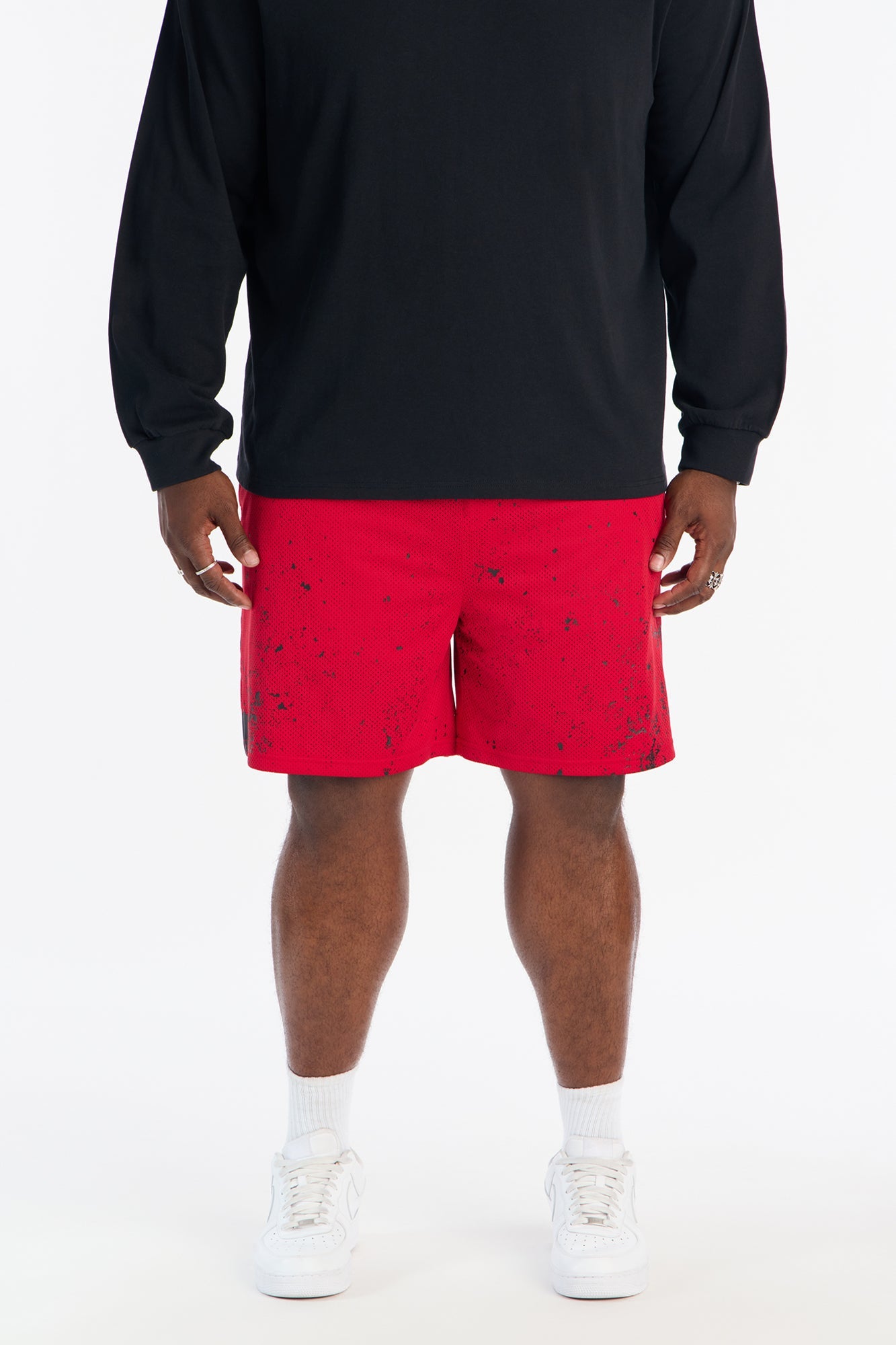 Cosmos Dust Mesh Short - Red/combo