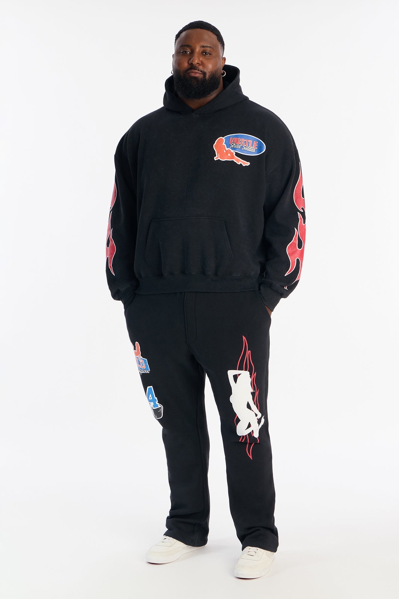 Build Your Empire 94 Flare Sweatpant - Black
