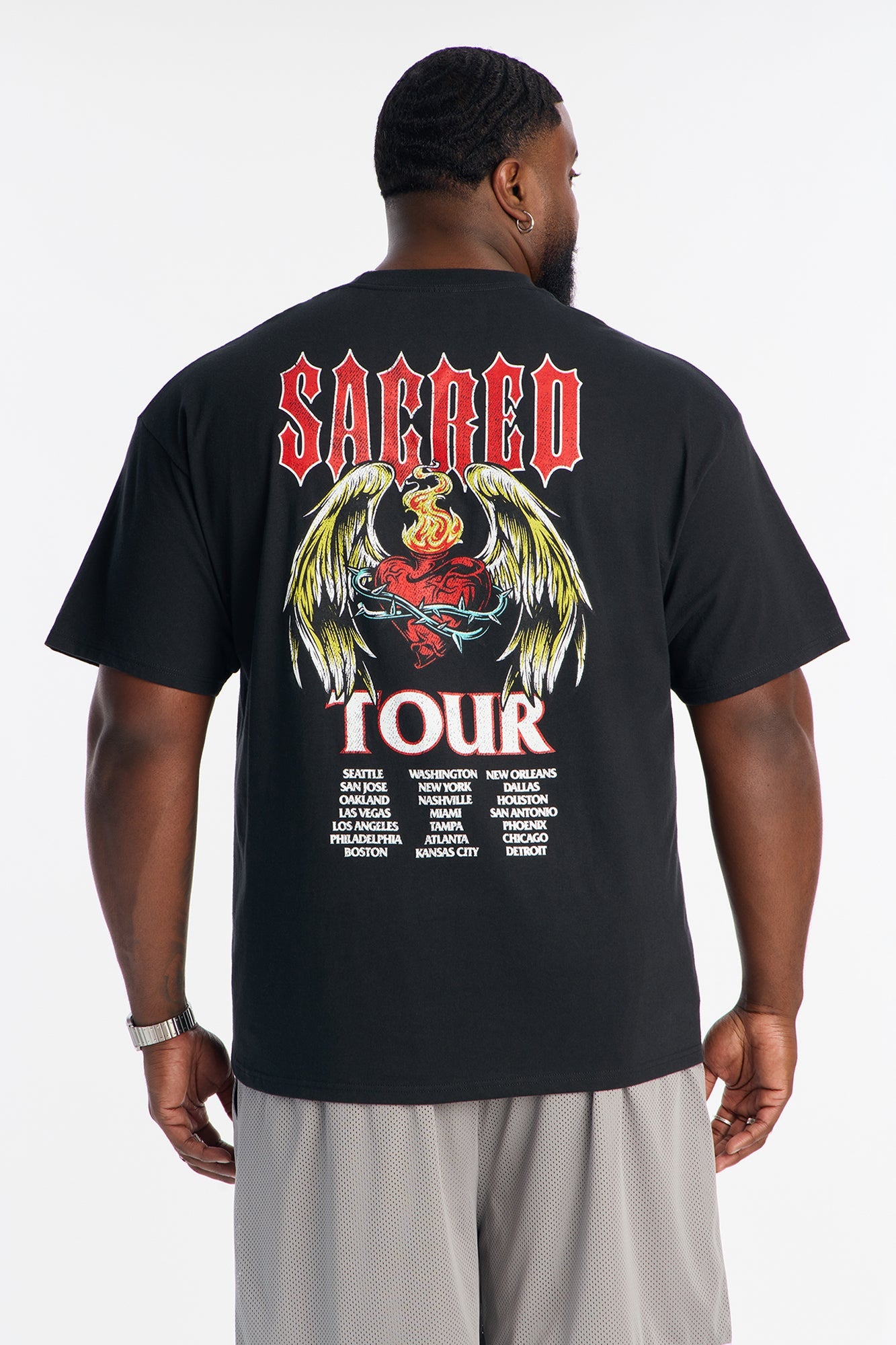 Sacred Tour Short Sleeve Tee - Black