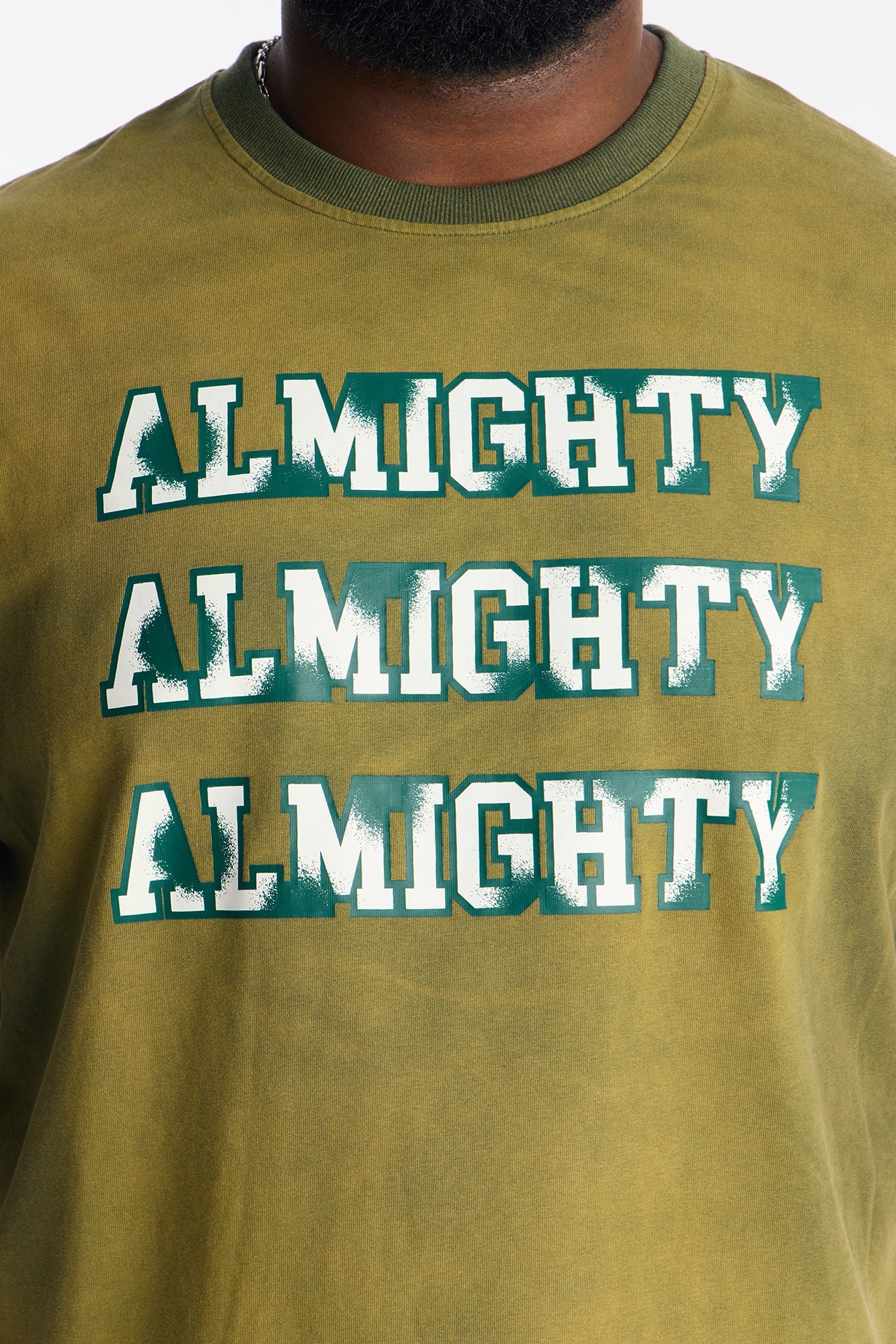 Wealthy Almighty Club Graphic Tee - Olive