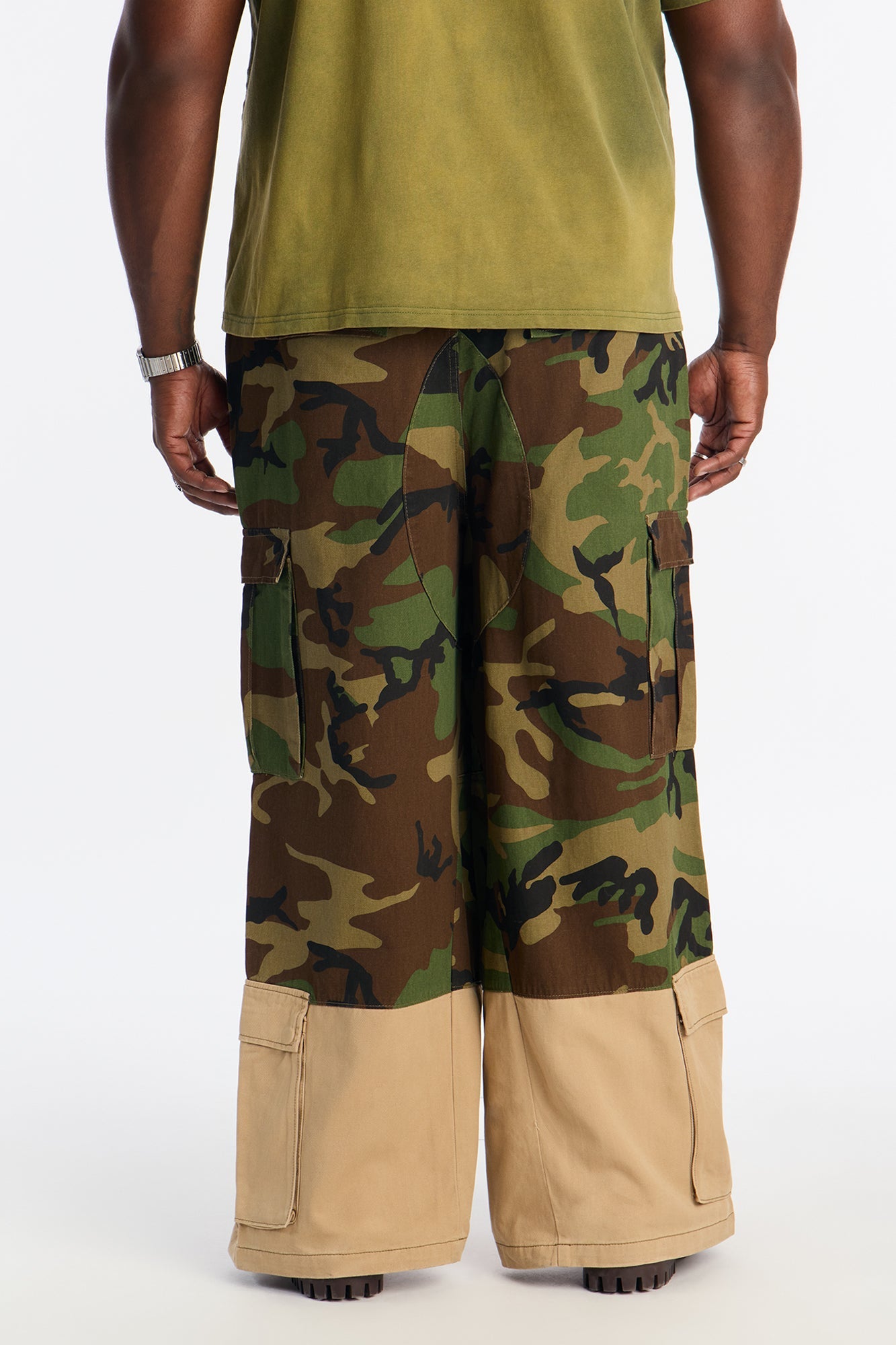 Wide Leg Mixed Worlds Combat Pant - Camouflage
