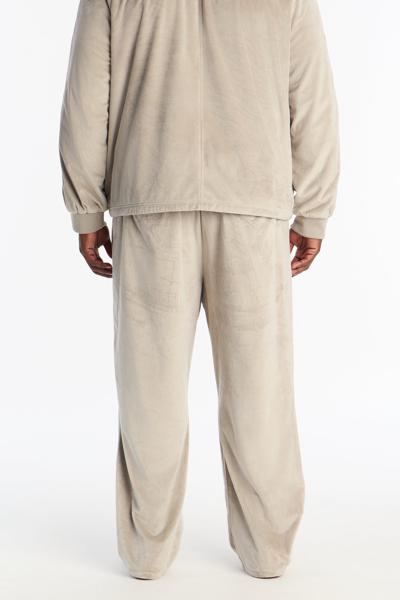 Straight Velour Pant - Grey