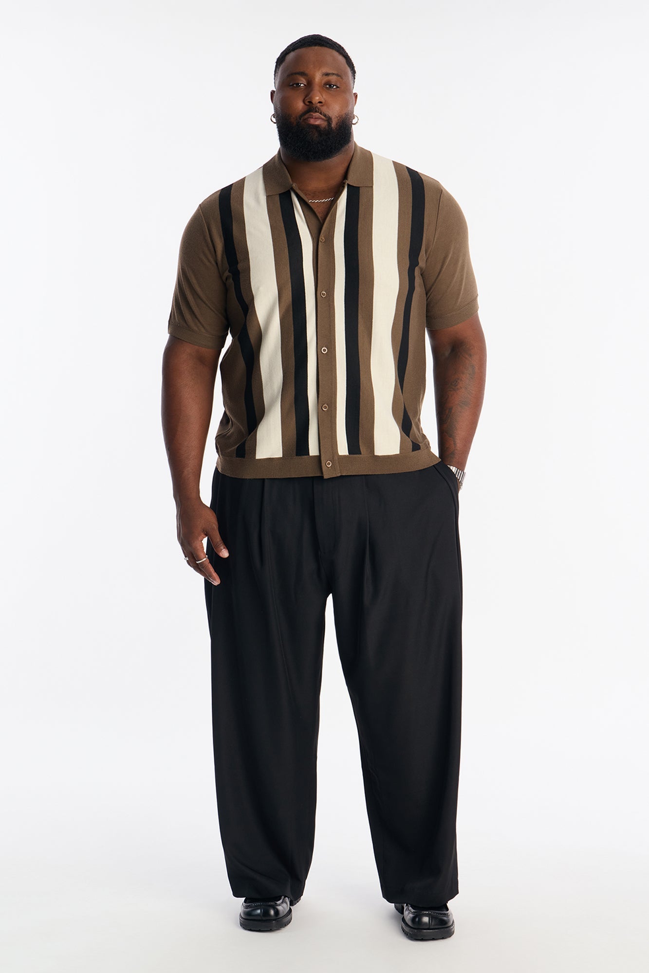 Sundown Lounge Button Up - Tan/Multi