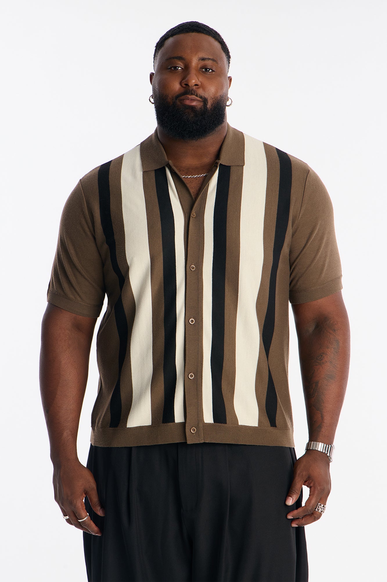 Sundown Lounge Button Up - Tan/Multi