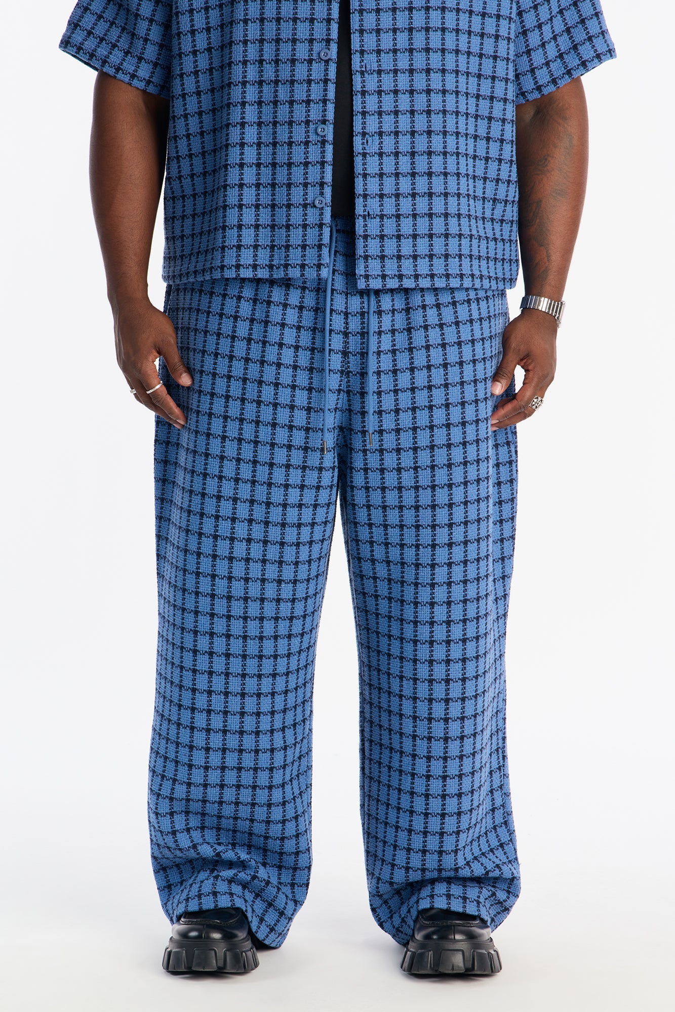 Baggy Theory Tweed Pant - Blue