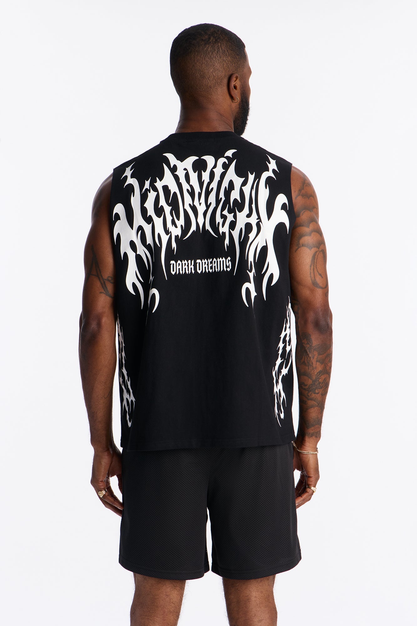 Midnight Anthem Graphic Muscle Tee - Black/combo