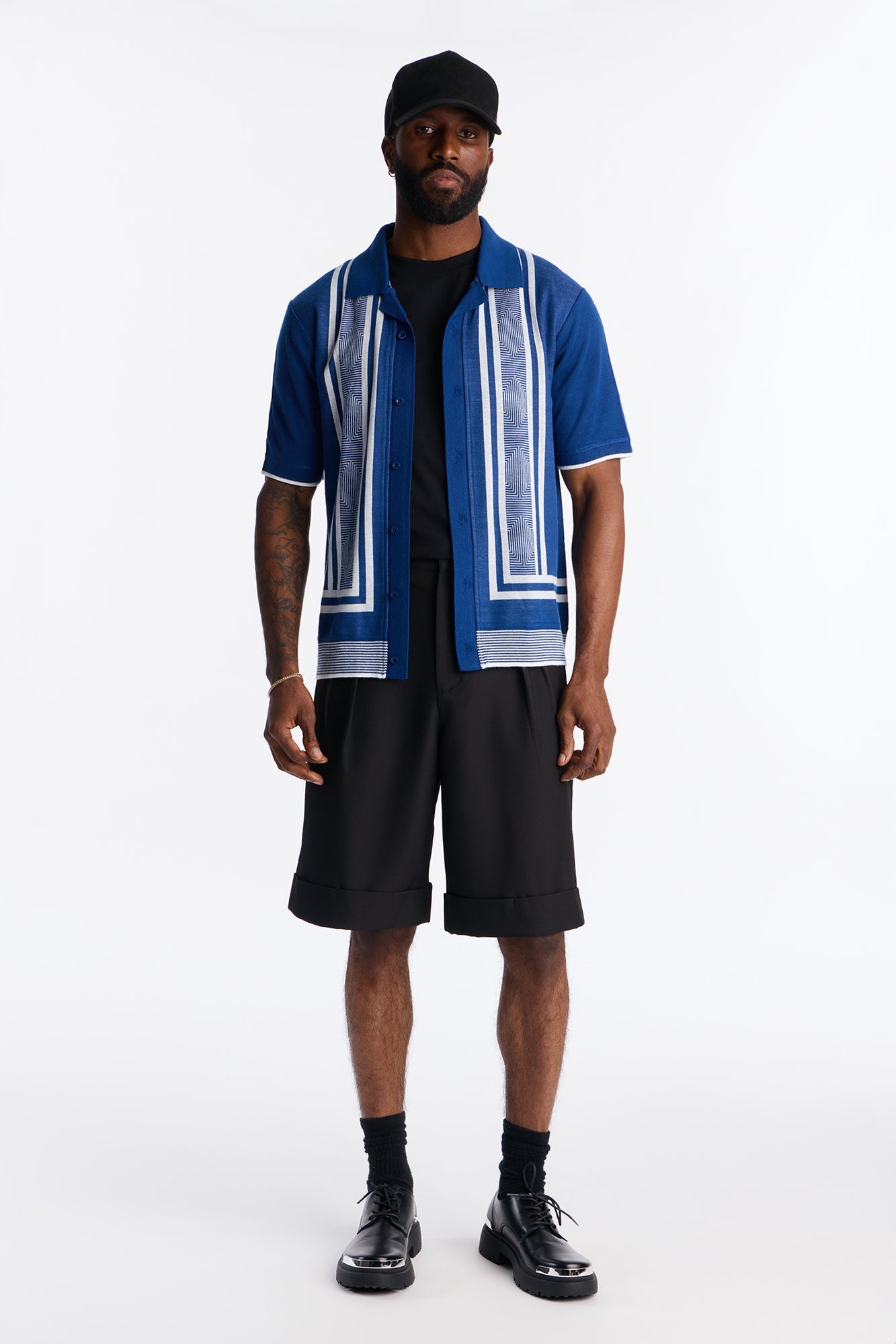 Casa Stripe Button Up - Blue/combo