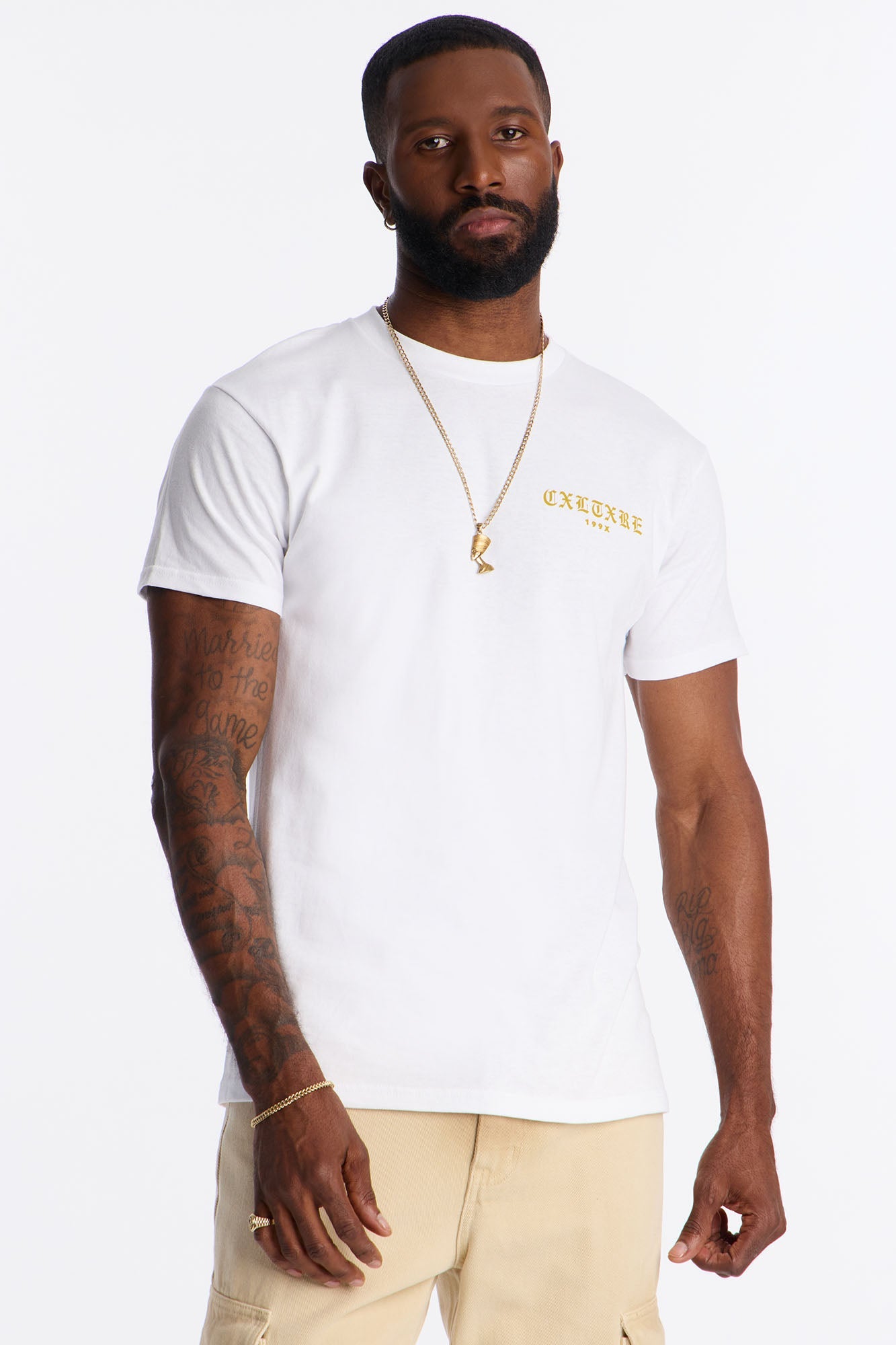 Risen From The Streets Bear Short Sleeve Tee - White