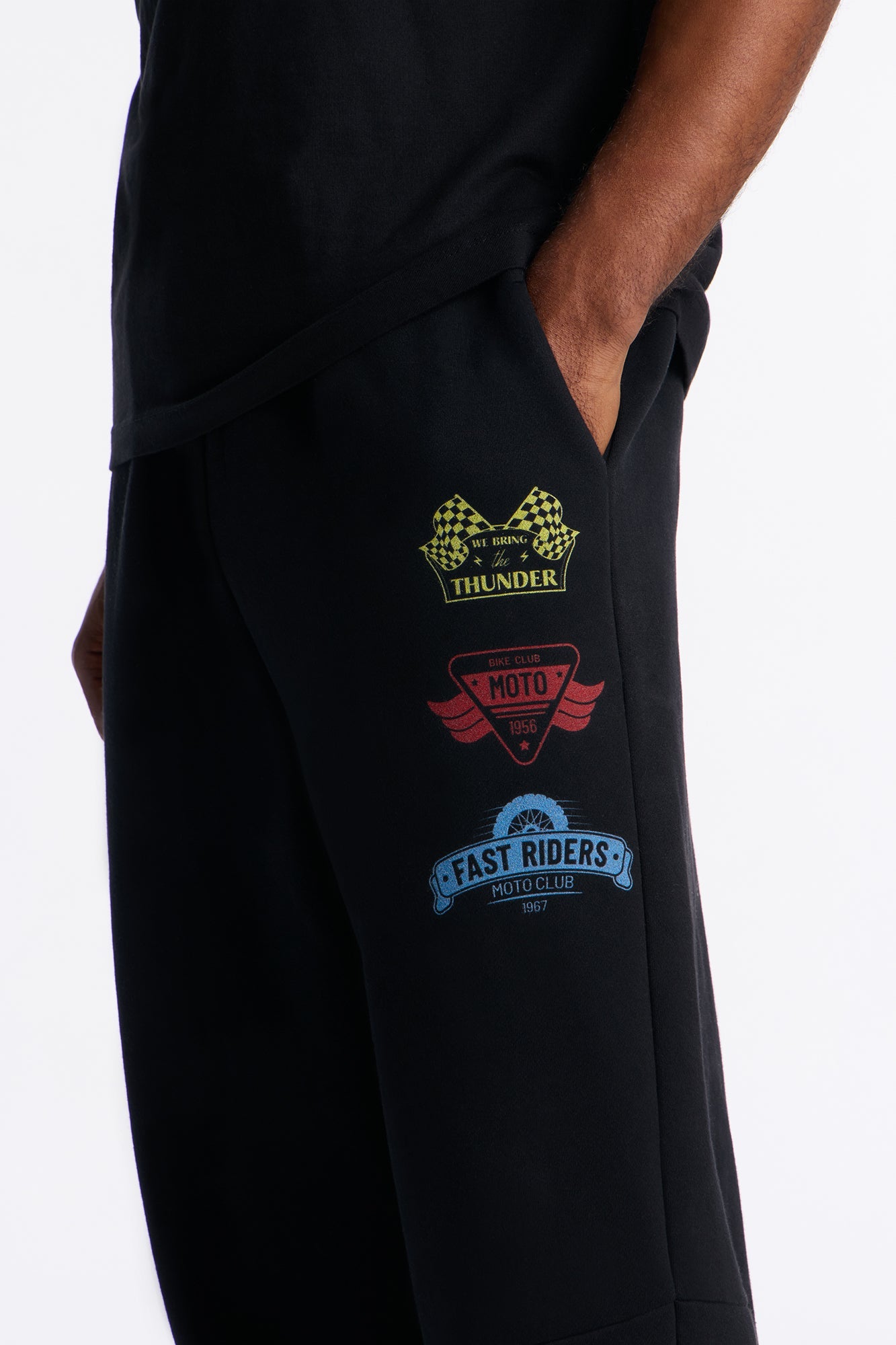 Vintage Wear Wide Leg Sweatpants - Black