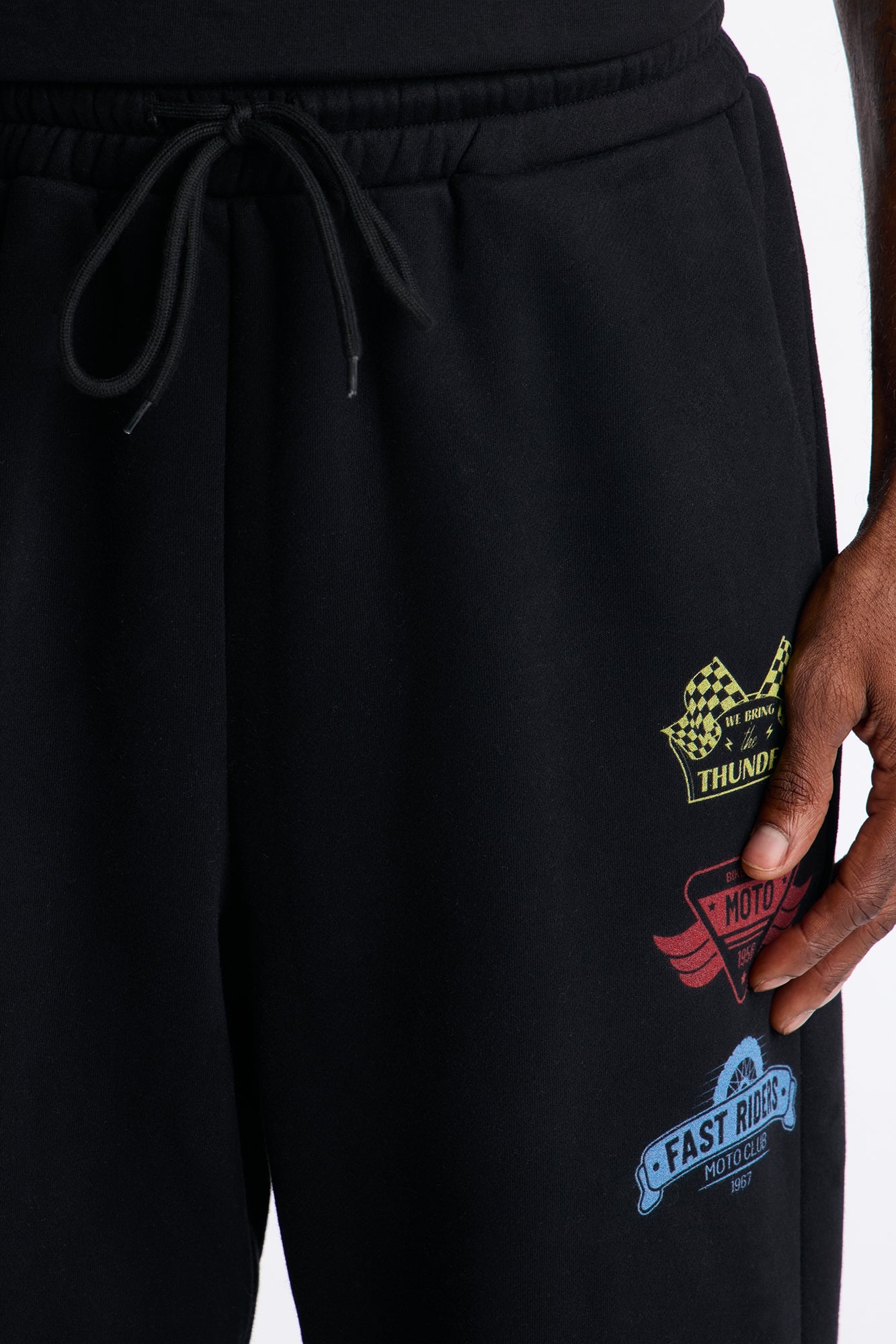 Vintage Wear Wide Leg Sweatpants - Black