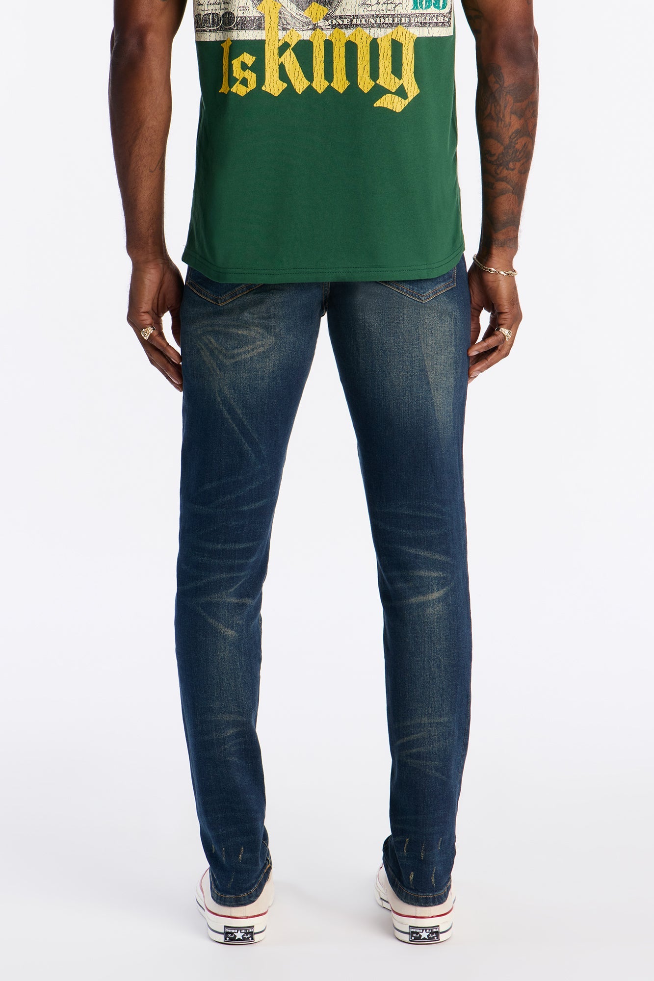 Skinny Distressed Feelin It Jeans - Dark Wash