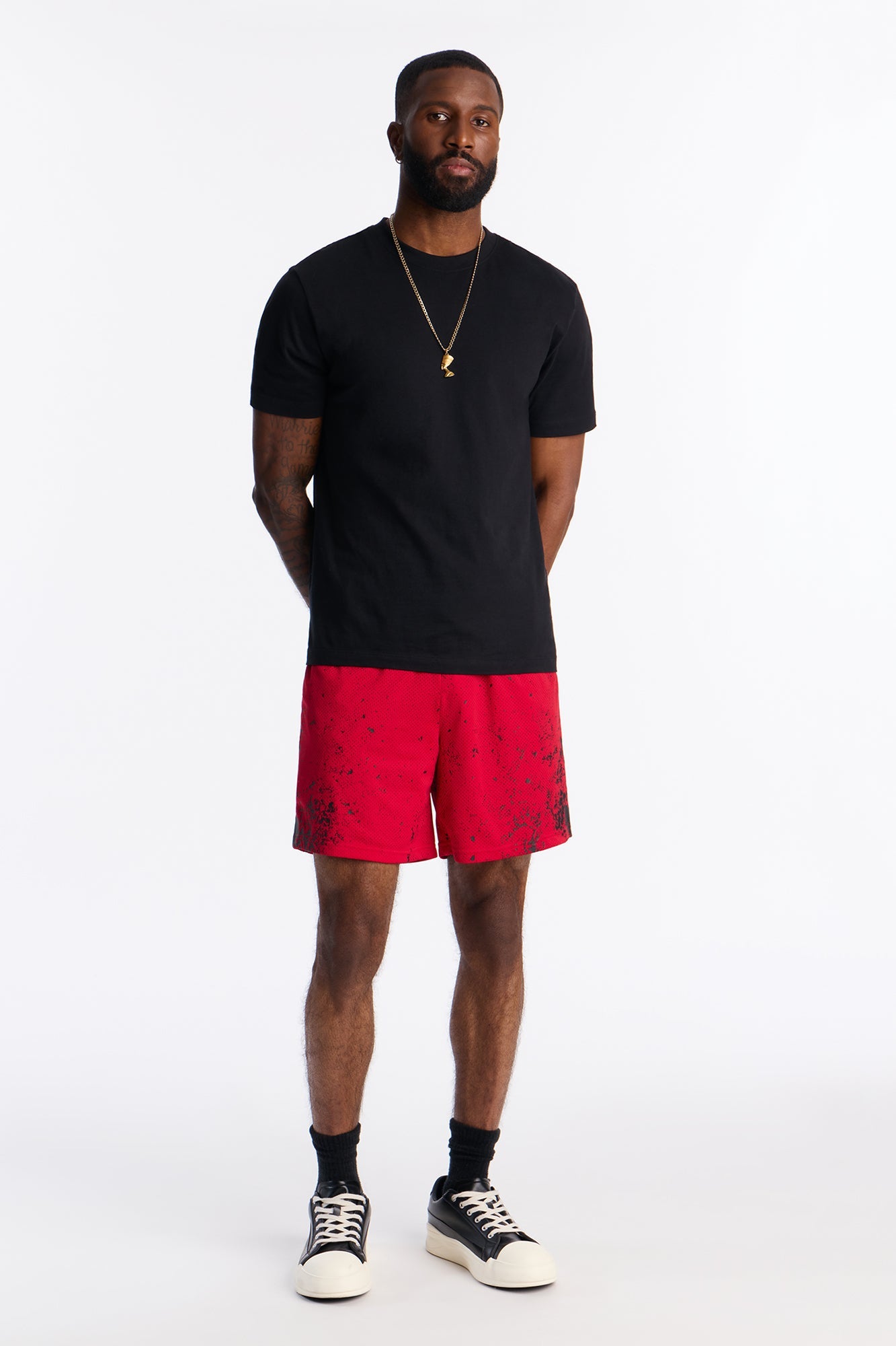 Cosmos Dust Mesh Short - Red/combo