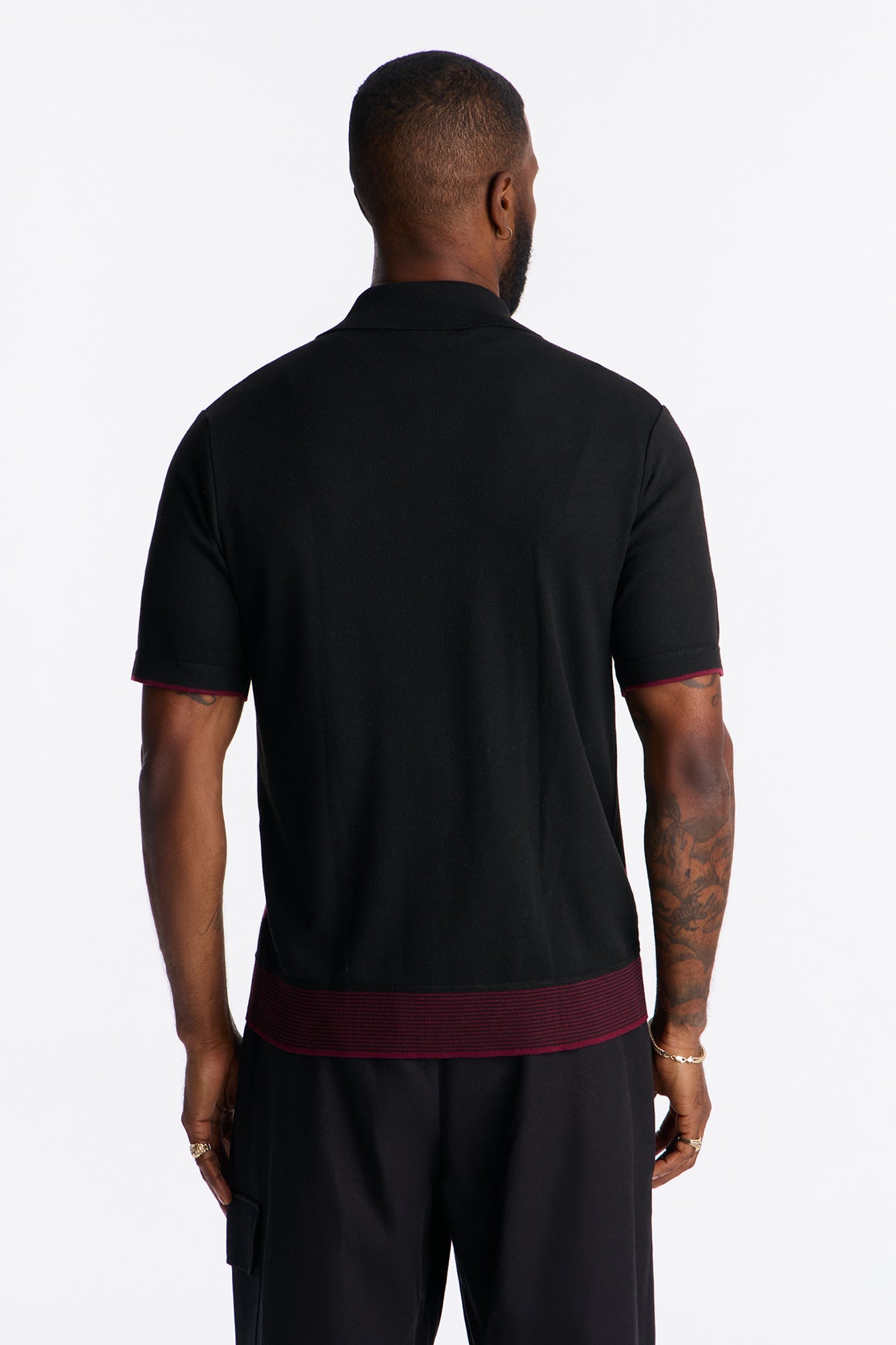 Casa Stripe Button Up - Black/combo