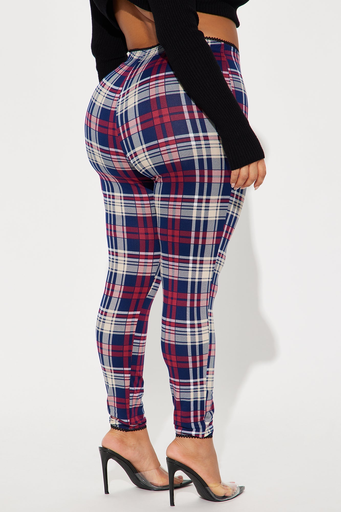 Camryn Plaid Legging - Magenta/combo