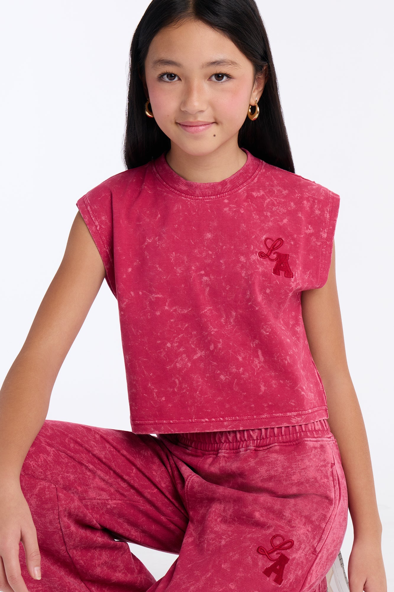 Mini Adelle Pant Set - Magenta