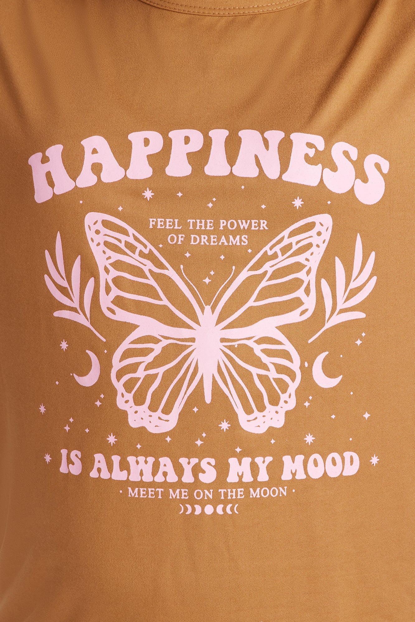 Mini Happiness Is Always My Mood Legging Set - Mocha