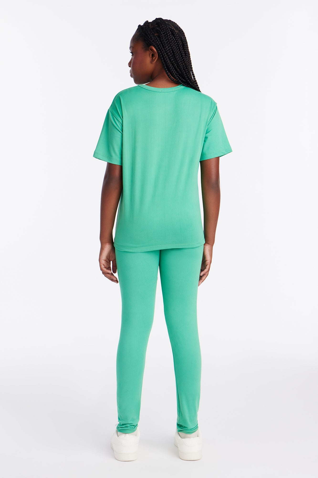 Mini Faith Over Fear Script Legging Set - Kelly Green