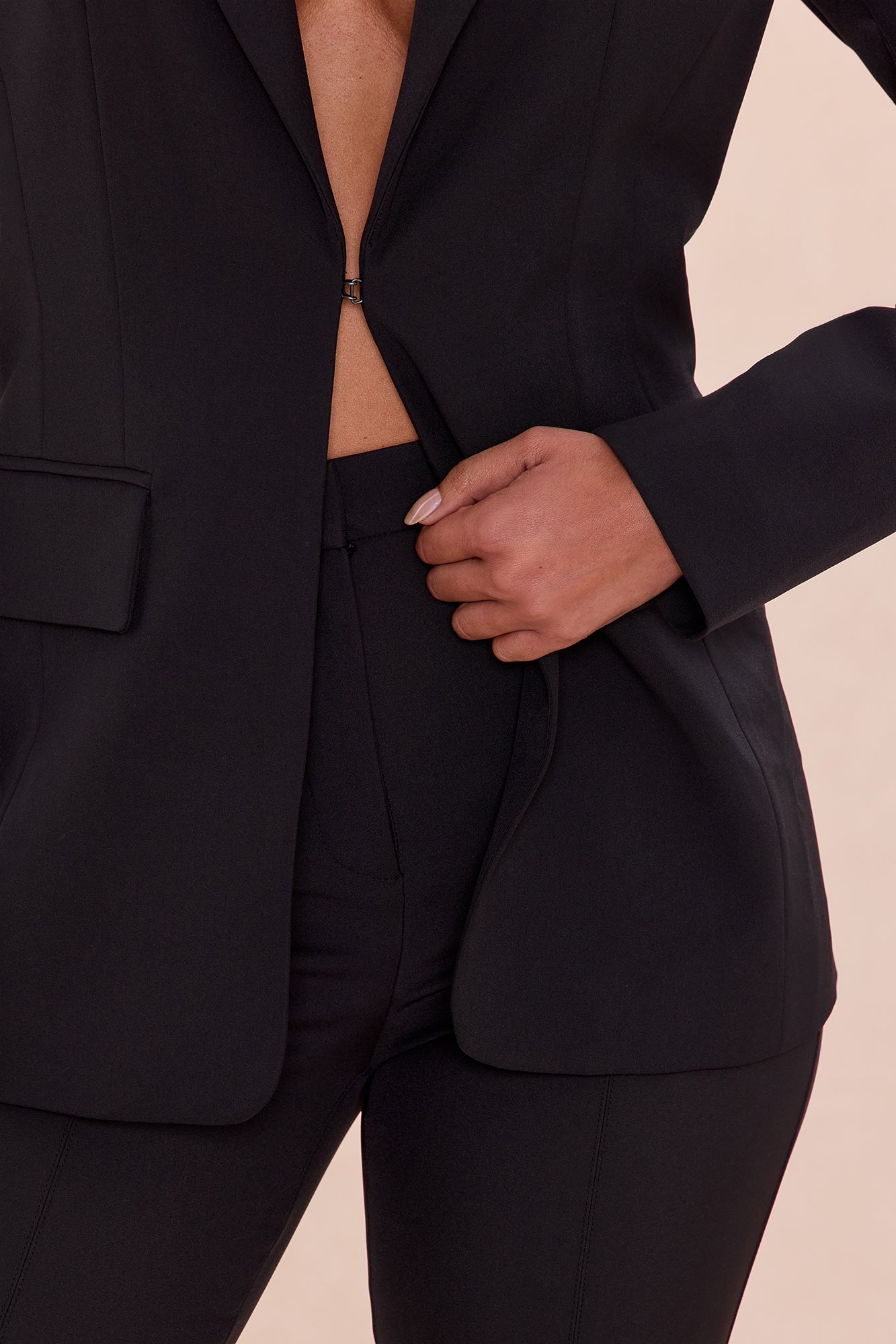 Daphne Blazer Pant Set - Black
