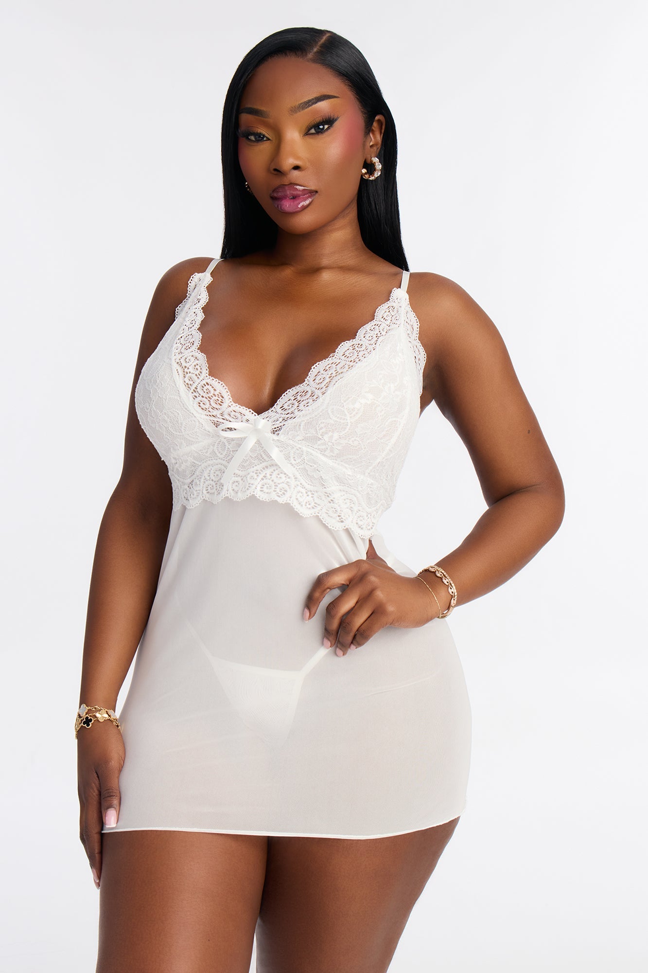 Hold Me Tonight Babydoll - Beige