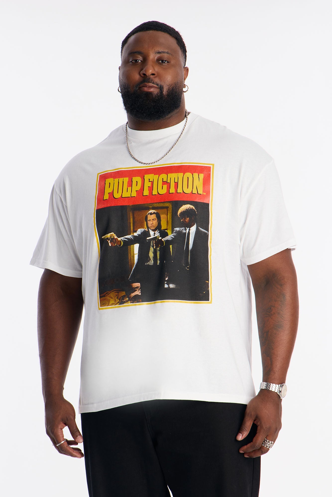 Pulp Fiction Say What Again Short Sleeve Tee - White