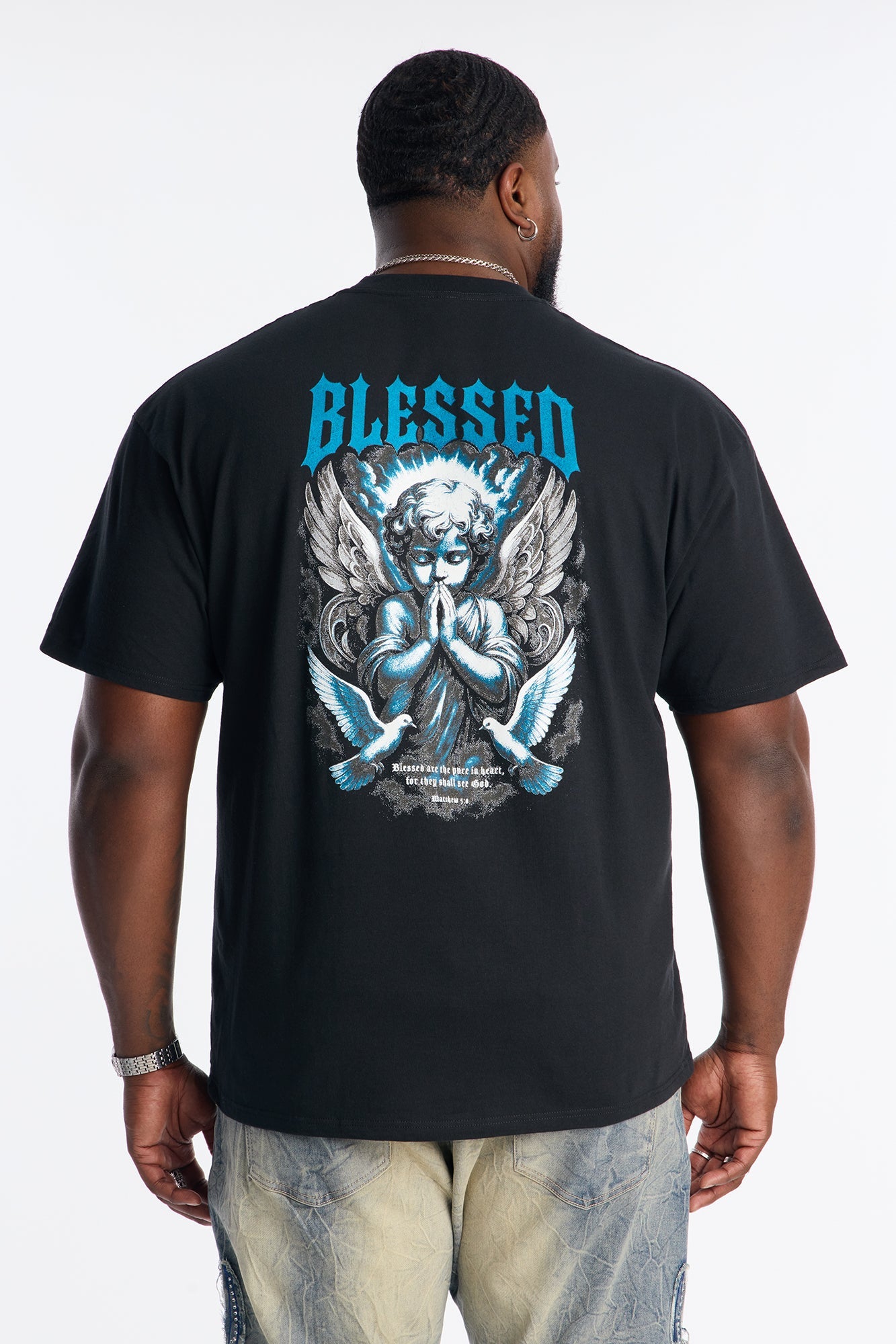 Blessed To Those For Faith In The Word Short Sleeve Tee - Black